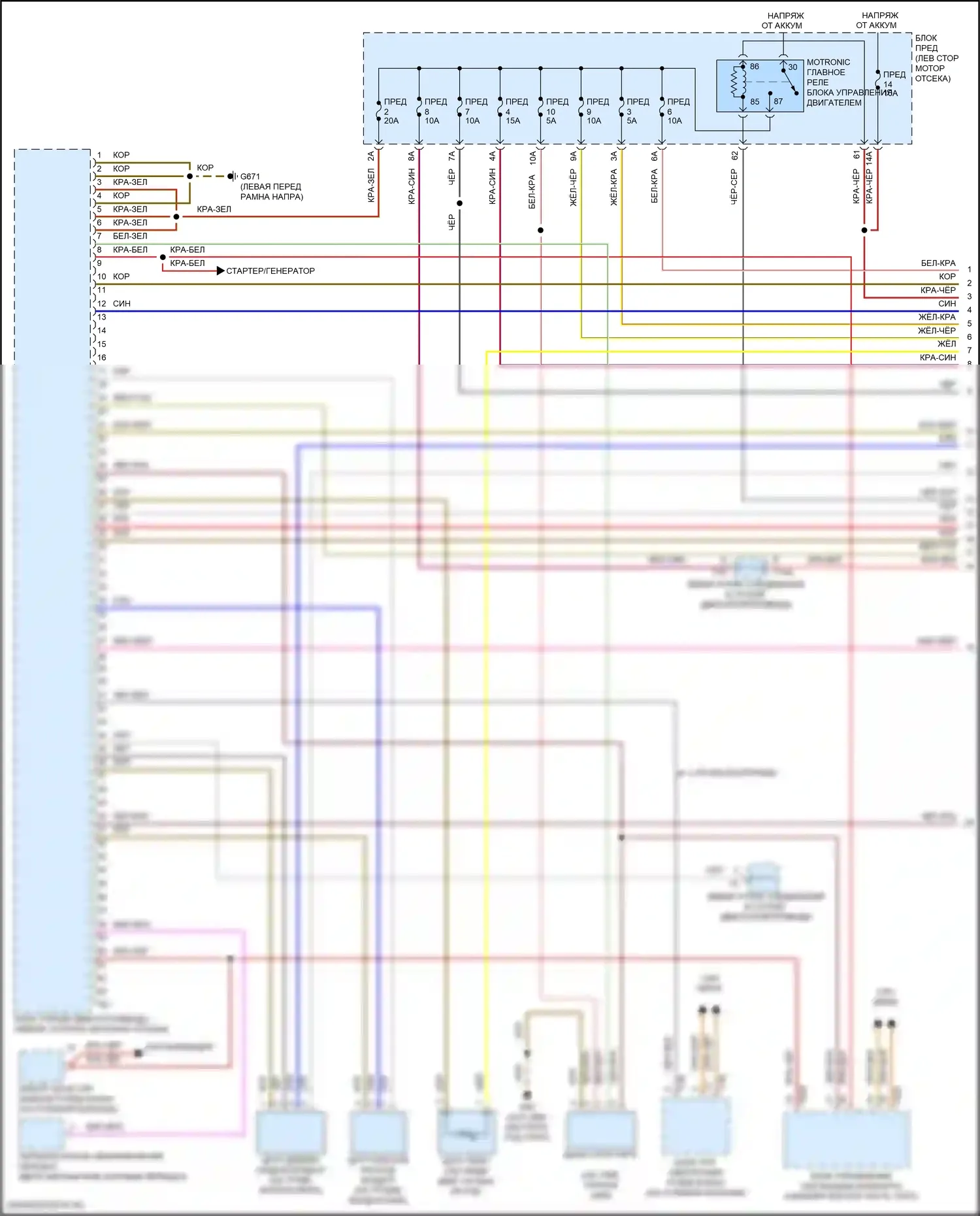 Passat (North America) Volkswagen II (2019-2022): Электросхема двигателя 2.0л турбо (1 из 7) 