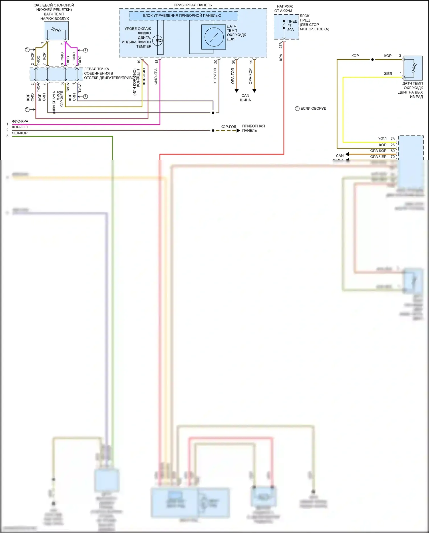 Passat (North America) Volkswagen II (2019-2022): Электросхема климат контроля, без climat (3 из 3) 