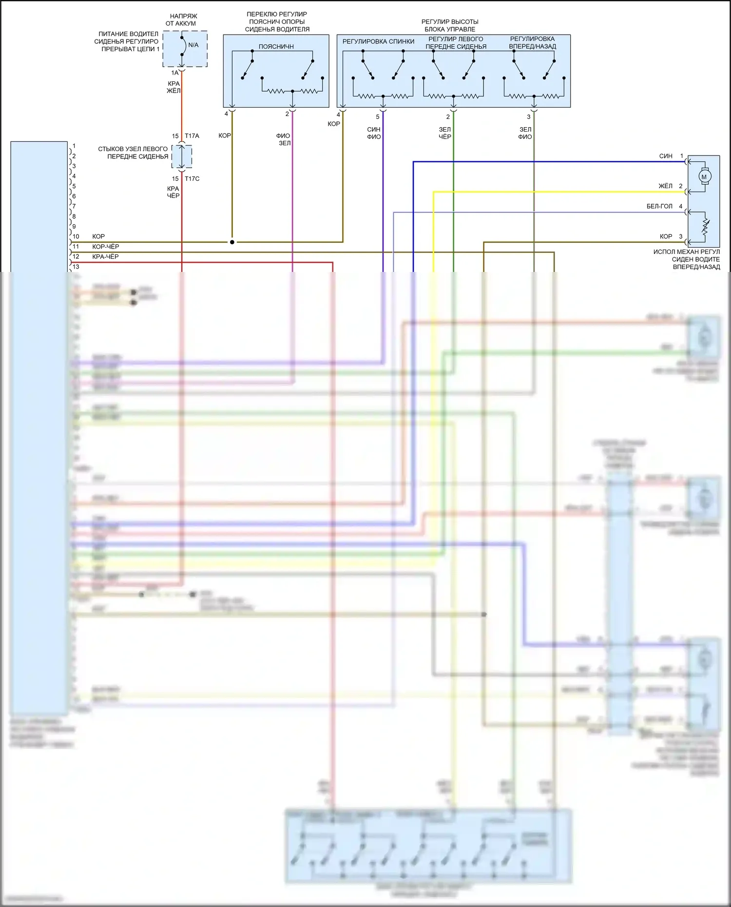 Passat (North America) Volkswagen II (2019-2022): Электросхема сиденья памяти водителя 