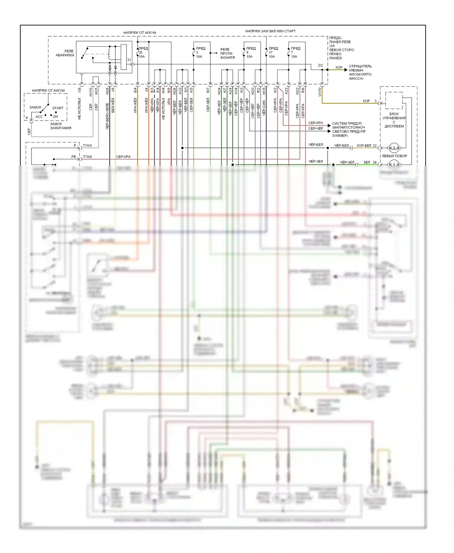 Passat Volkswagen B4 (1993-1997): Электросхема фар и фонарей 