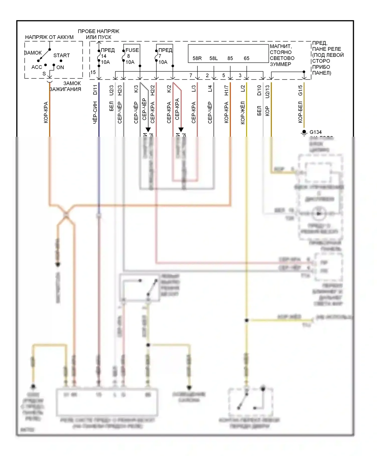 Passat Volkswagen B4 (1993-1997): Электросхема помощников водителя 