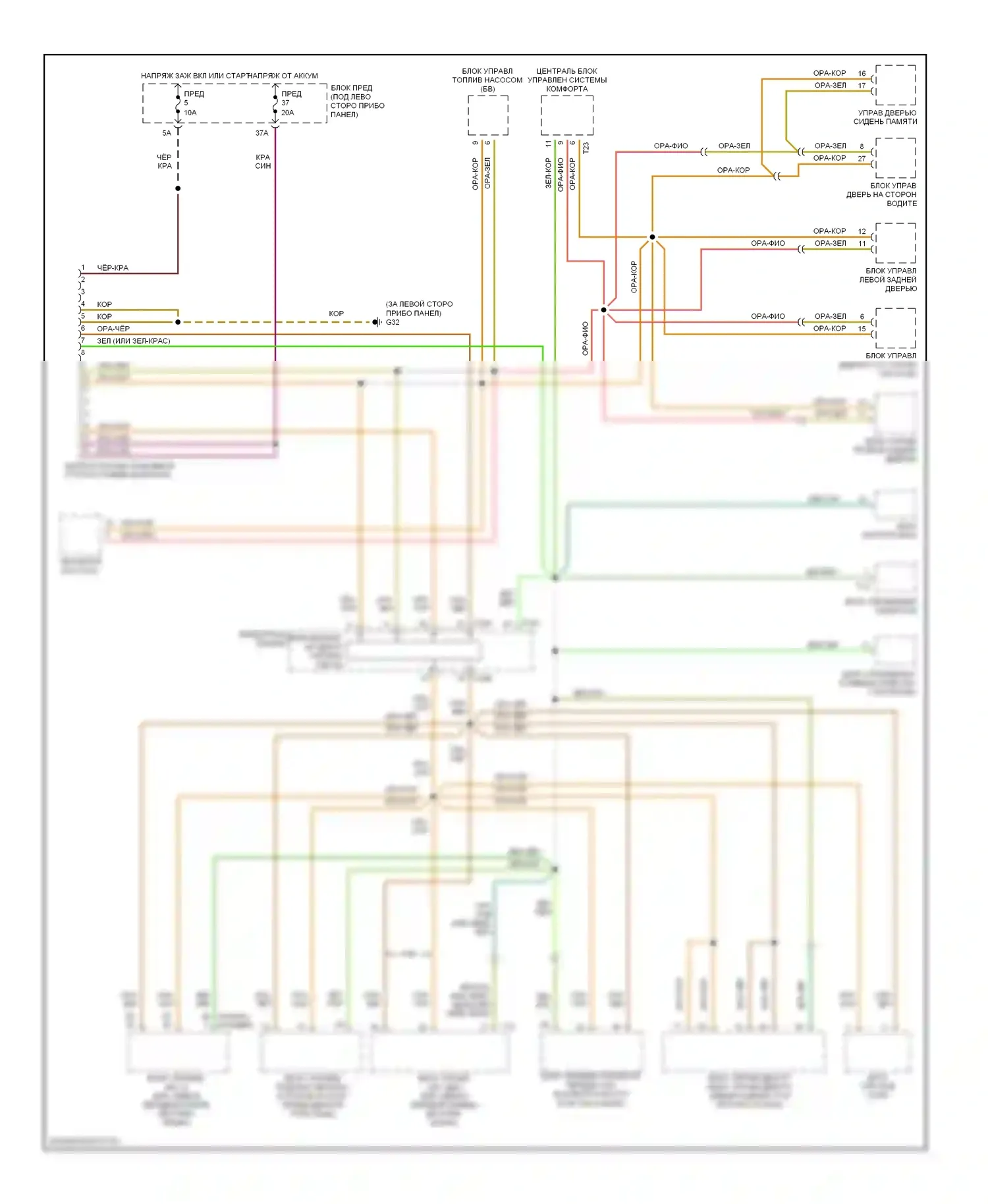 Passat Volkswagen B5 рестайлинг (2000-2005): 4.0l, can шина электросхема соединений 