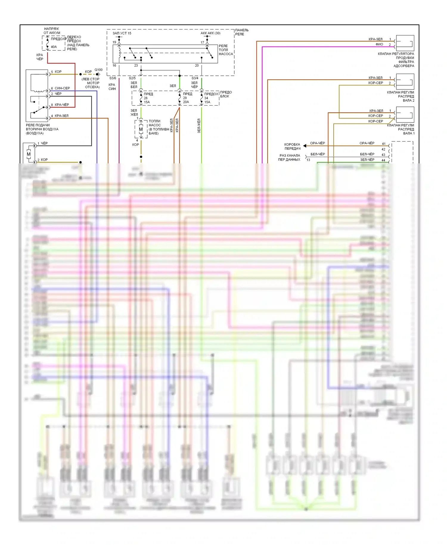 Passat Volkswagen B5 (1996-2001): Электросхема двигателя 2.8ls (2 из 2) 
