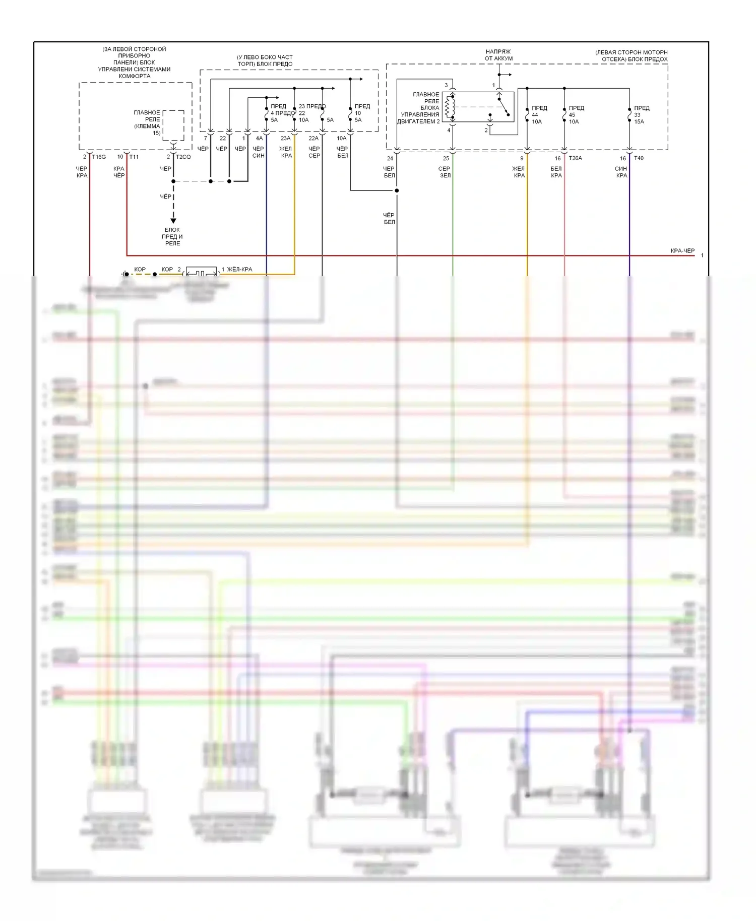 Passat Volkswagen B6 (2005-2010): Электросхема двигателя 3.6л (2 из 6) 