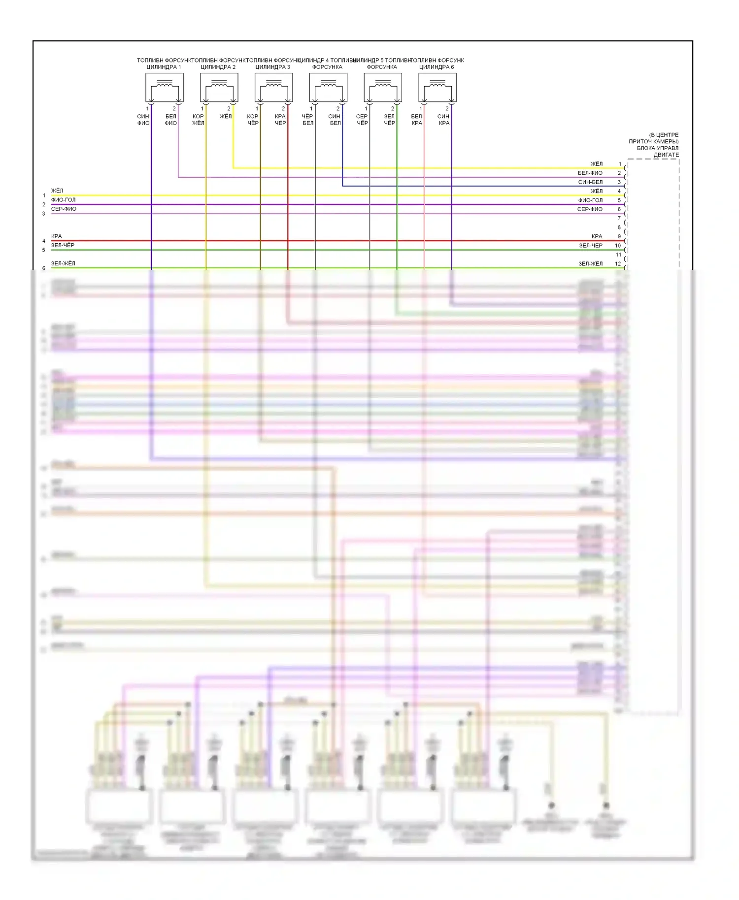 Passat Volkswagen B6 (2005-2010): Электросхема двигателя 3.6л (6 из 6) 
