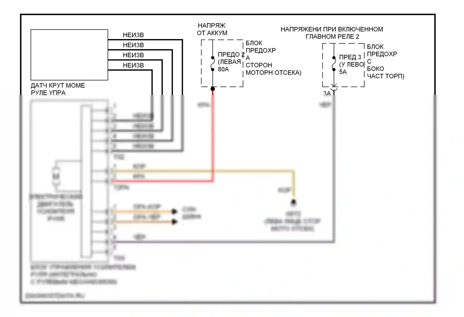 Passat Volkswagen B6 (2005-2010): Электросхема электроусилителя руля 