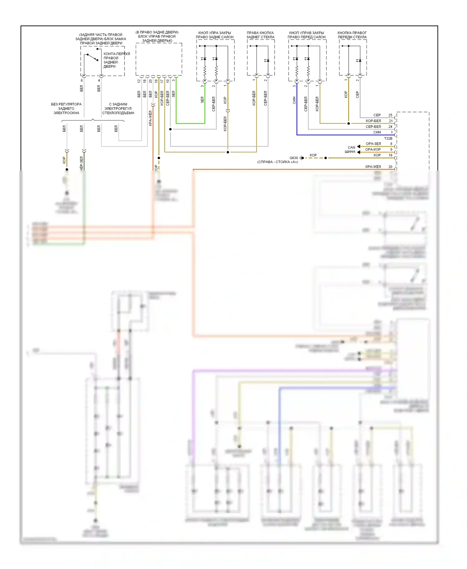 Passat Volkswagen B6 (2005-2010): Электросхема подсветки приборной панели (2 из 2) 