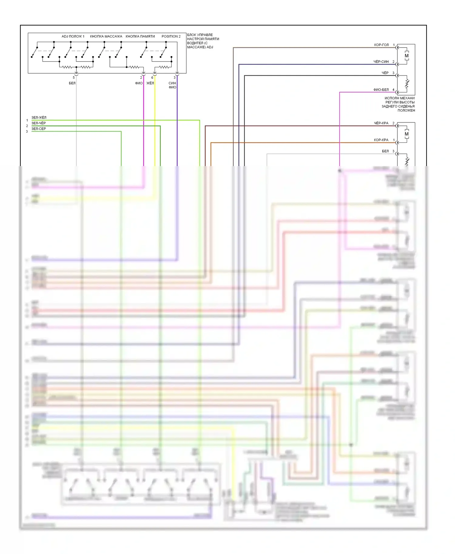Passat Volkswagen B6 (2005-2010): Электросхема систем памяти (2 из 2) 