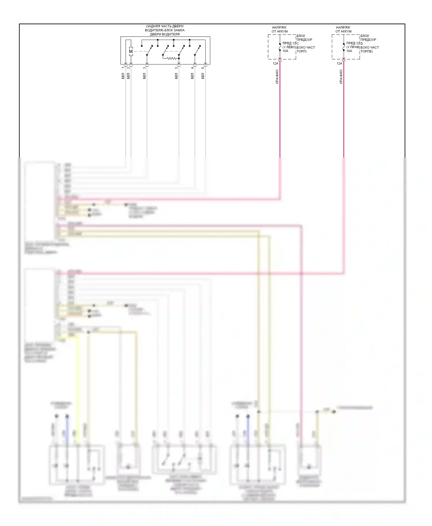 Passat Volkswagen B6 (2005-2010): Электросхема центрального замка, вагон (3 из 3) 