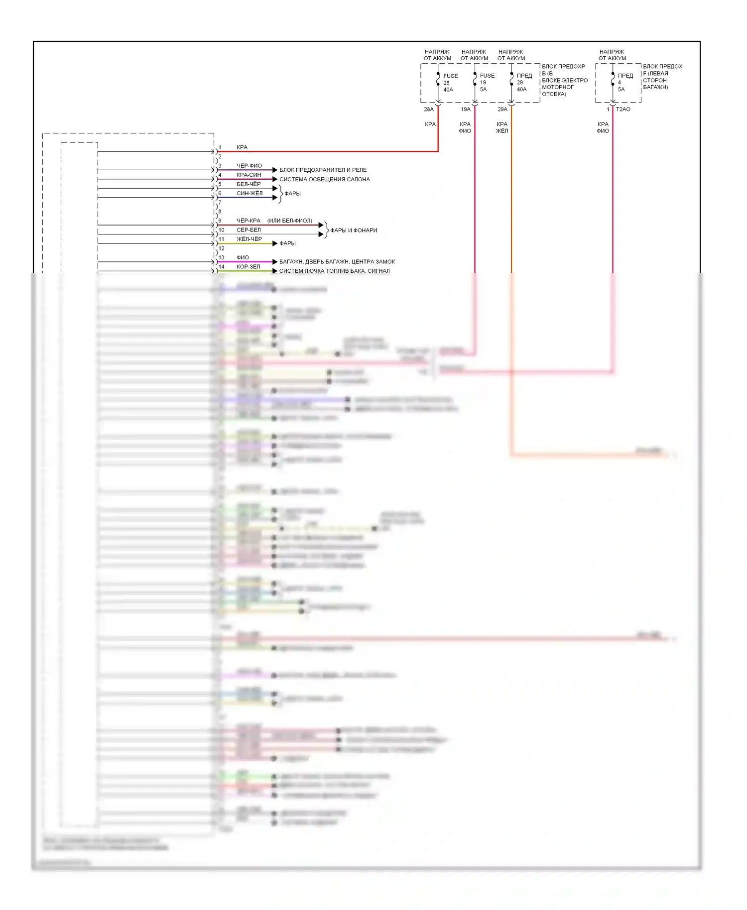 Passat Volkswagen B7 (2010-2015): Электросхема блока управления системами комфорта (1 из 2) 