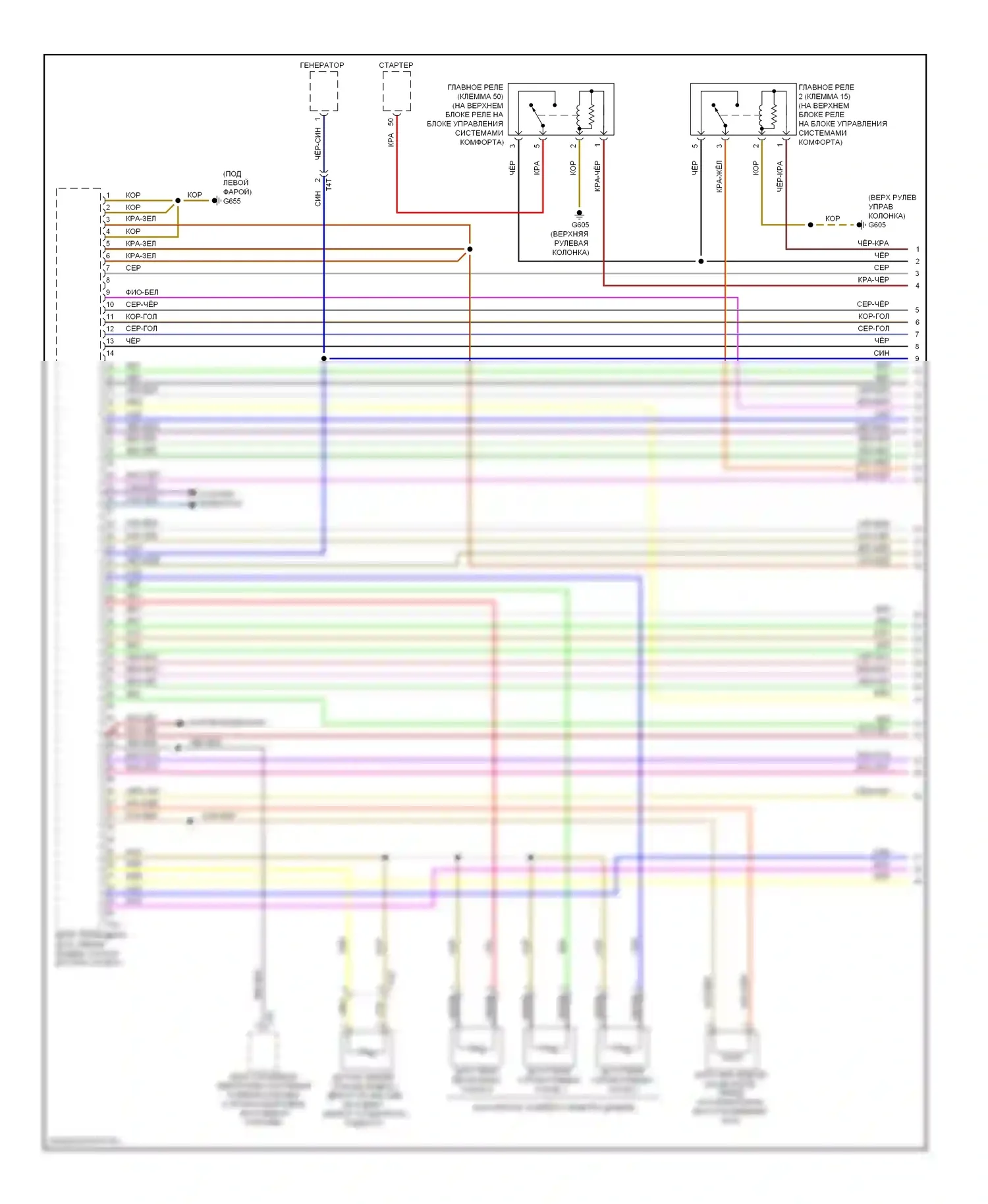 Passat Volkswagen B7 (2010-2015): Электросхема двигателя 2.0л турбо дизель (1 из 7) 