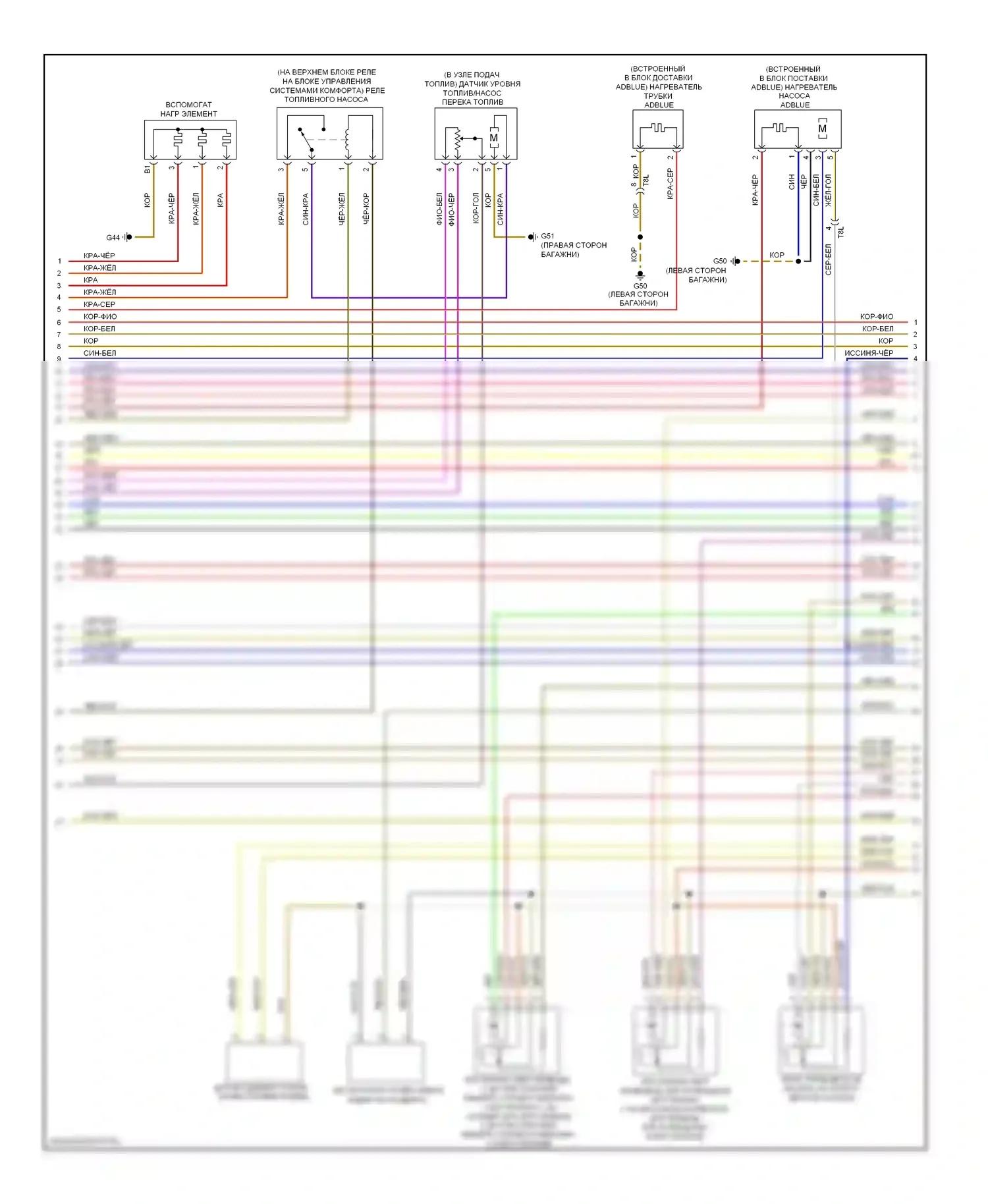 Passat Volkswagen B7 (2010-2015): Электросхема двигателя 2.0л турбо дизель (6 из 7) 