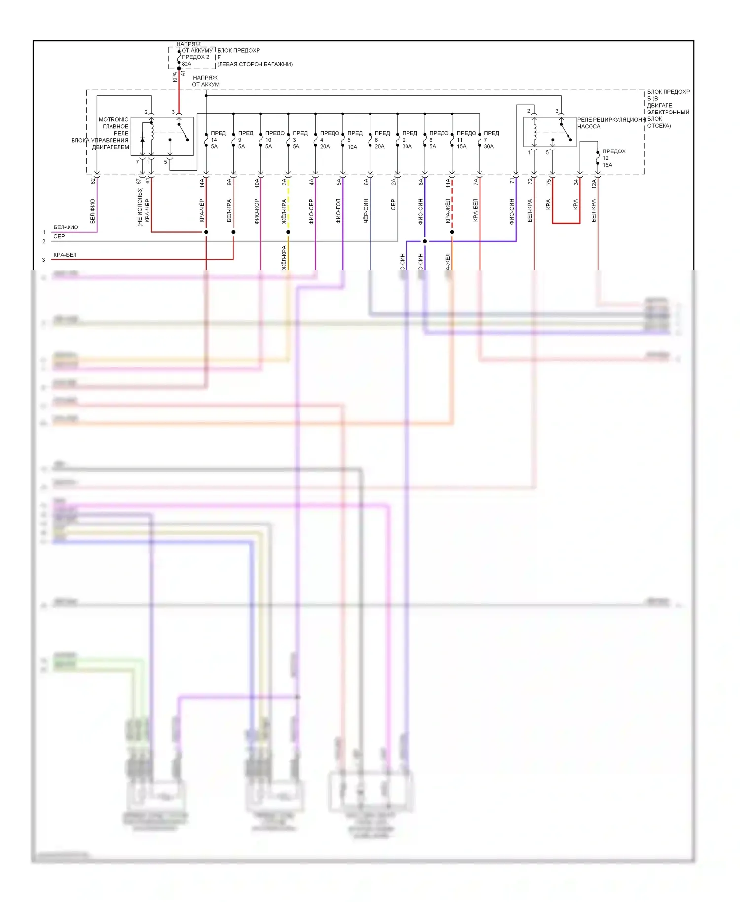 Passat Volkswagen B7 (2010-2015): Электросхема двигателя 3.6л (5 из 8) 