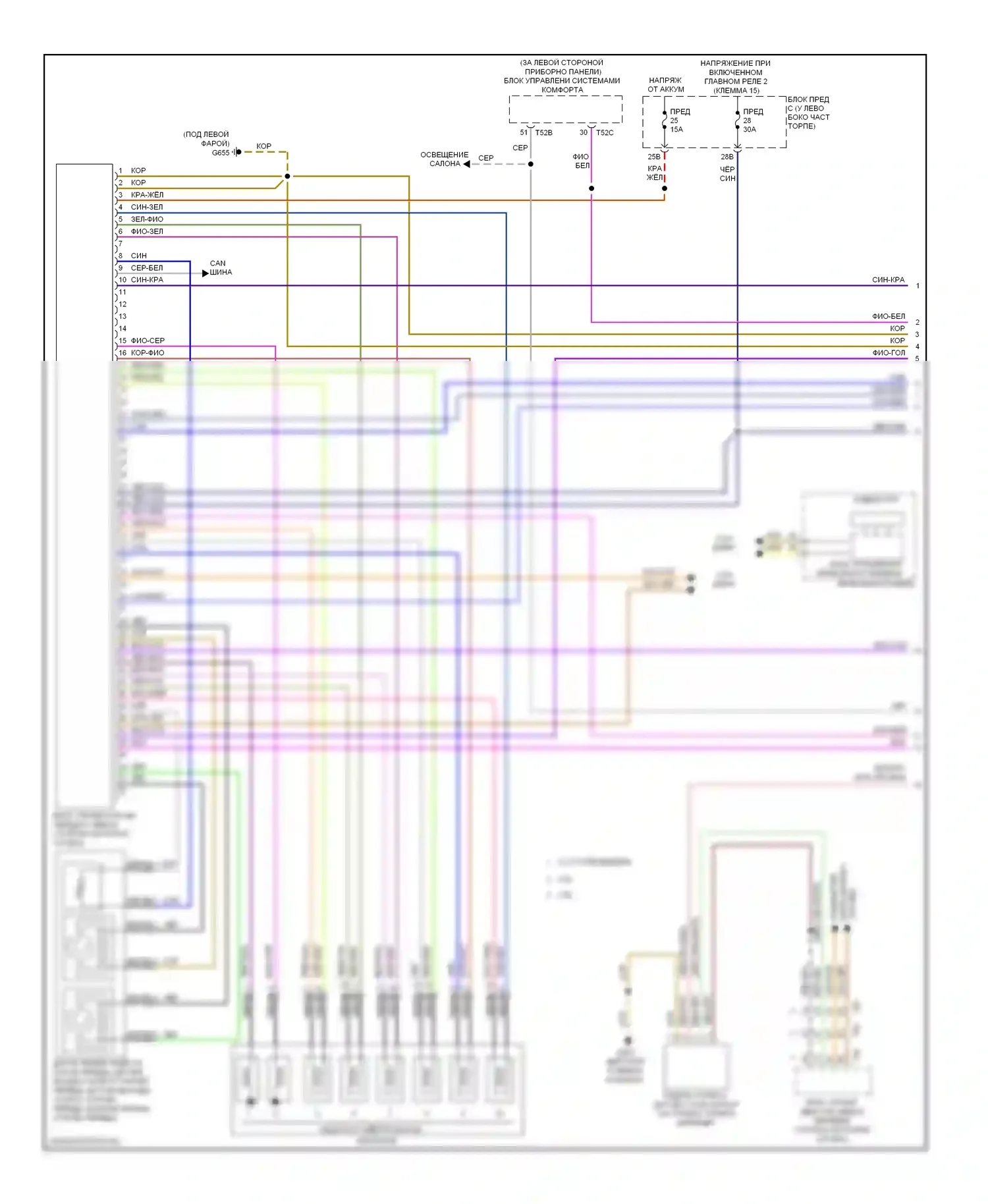 Passat Volkswagen B7 (2010-2015): Электросхема автоматической коробки передач (1 из 2) 