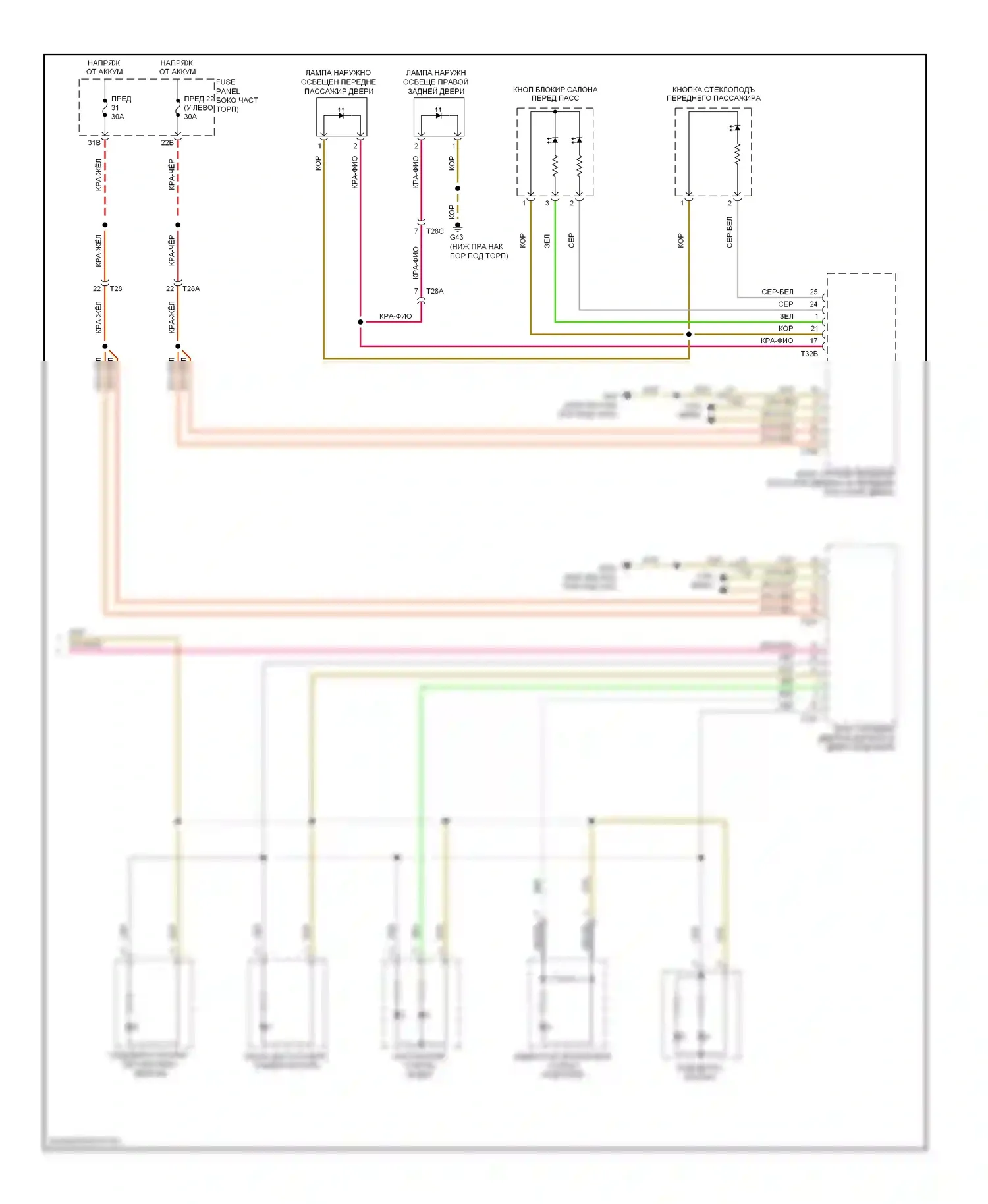 Passat Volkswagen B7 (2010-2015): Электросхема подсветки приборной панели (2 из 2) 