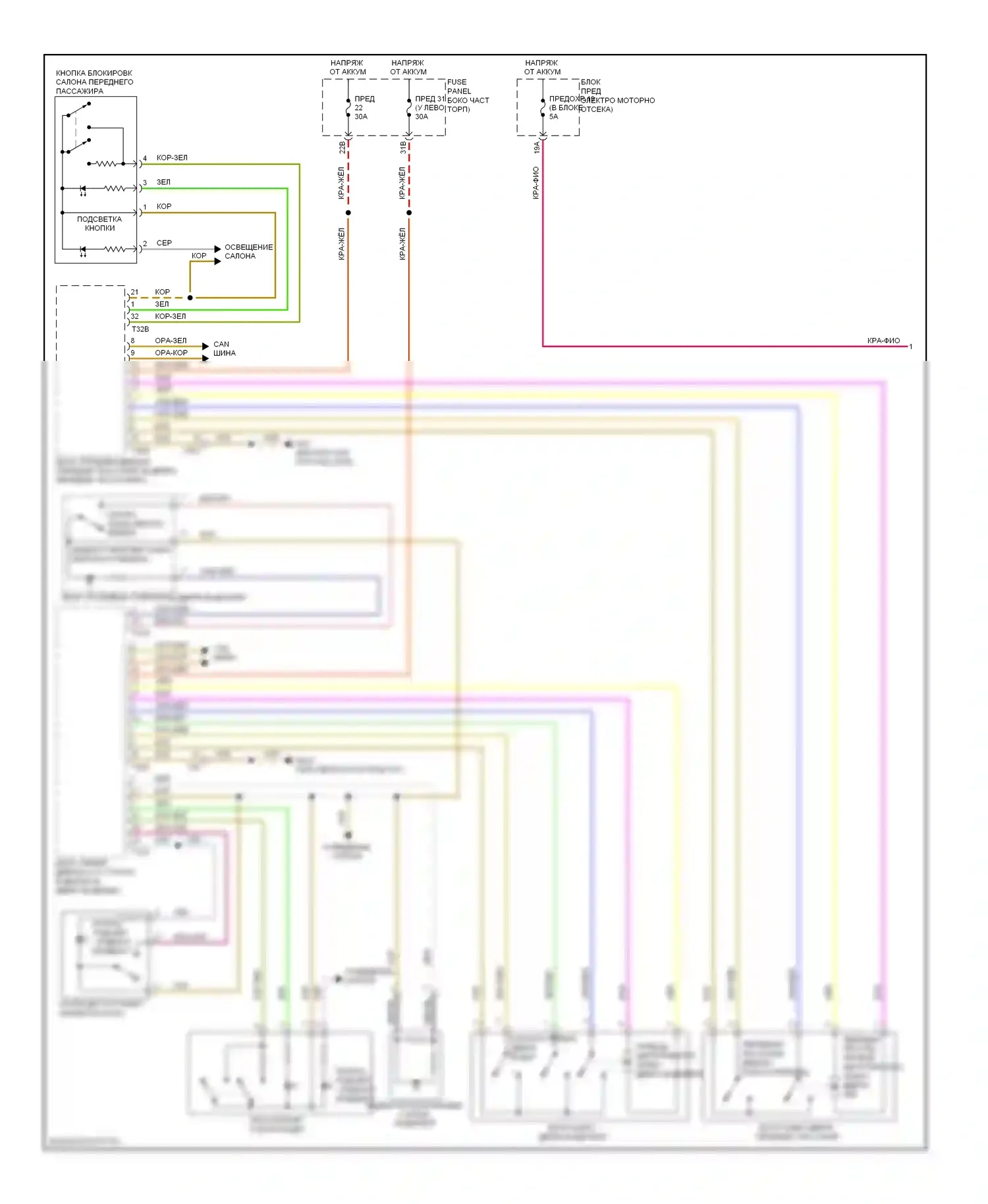 Passat Volkswagen B7 (2010-2015): Электросхема защиты от взлома (1 из 3) 