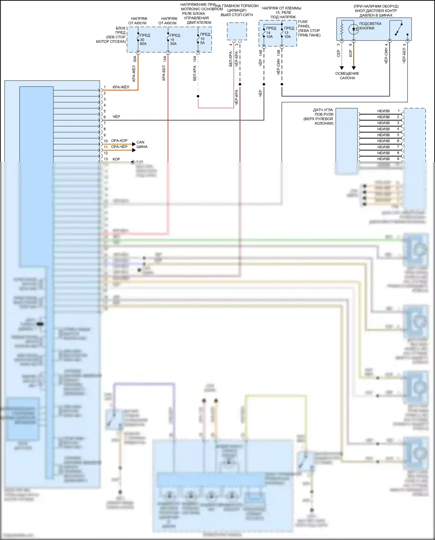 Passat Volkswagen B8 рестайлинг (2019-2024): Антиблокировочная система abs электросхема 