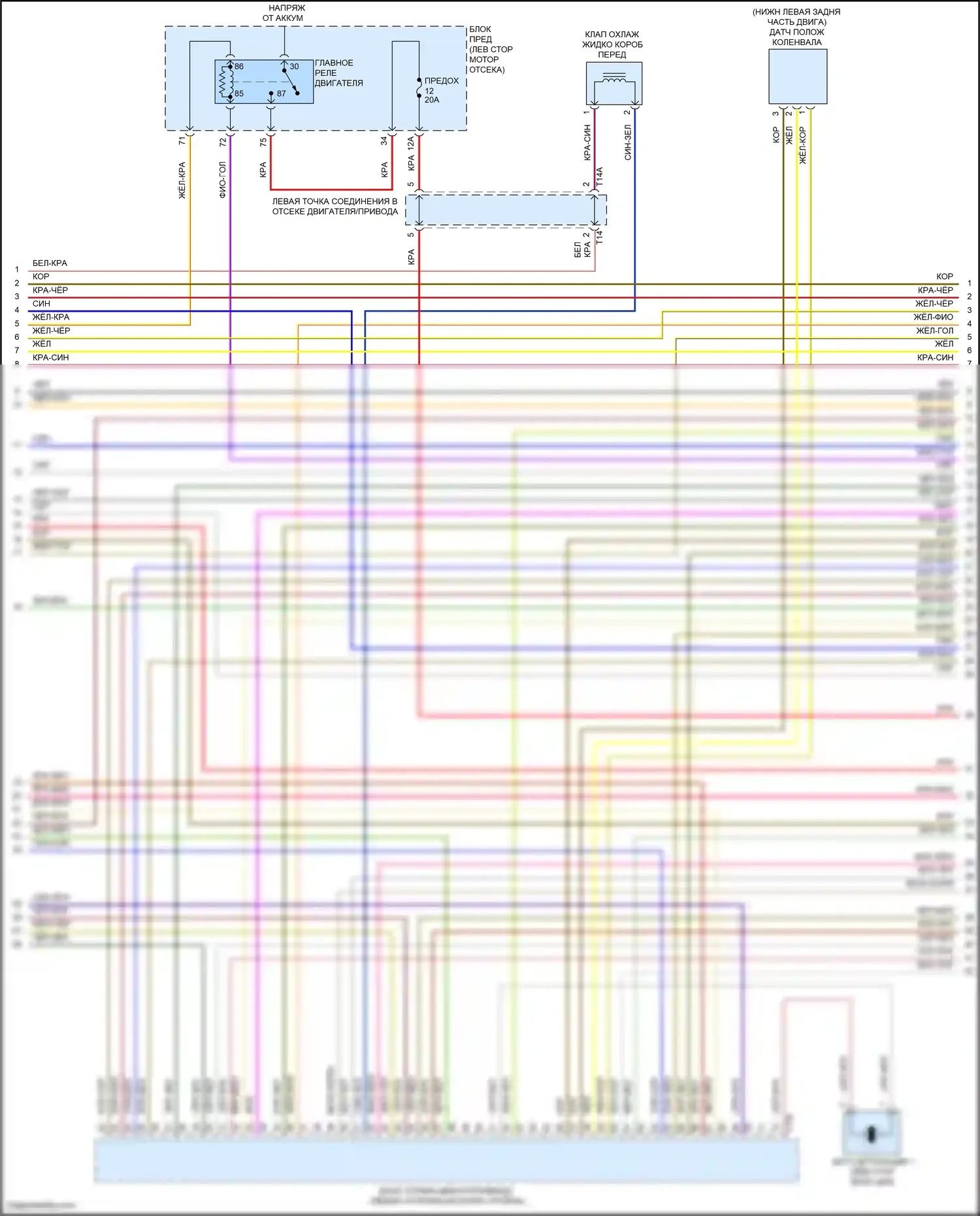 Passat Volkswagen B8 рестайлинг (2019-2024): Электросхема двигателя 2.0л турбо (3 из 7) 