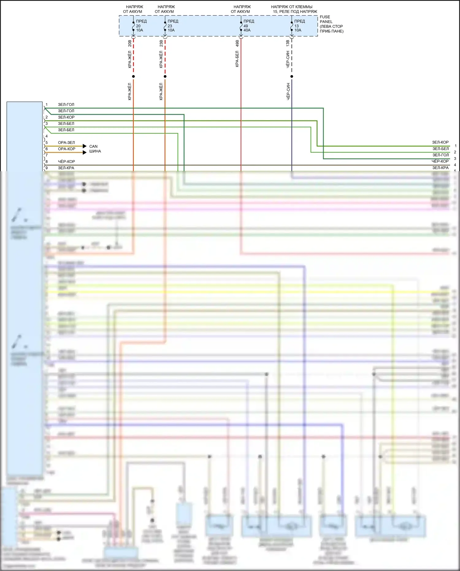 Passat Volkswagen B8 рестайлинг (2019-2024): Электросхема климат контроля, с климатом (1 из 3) 