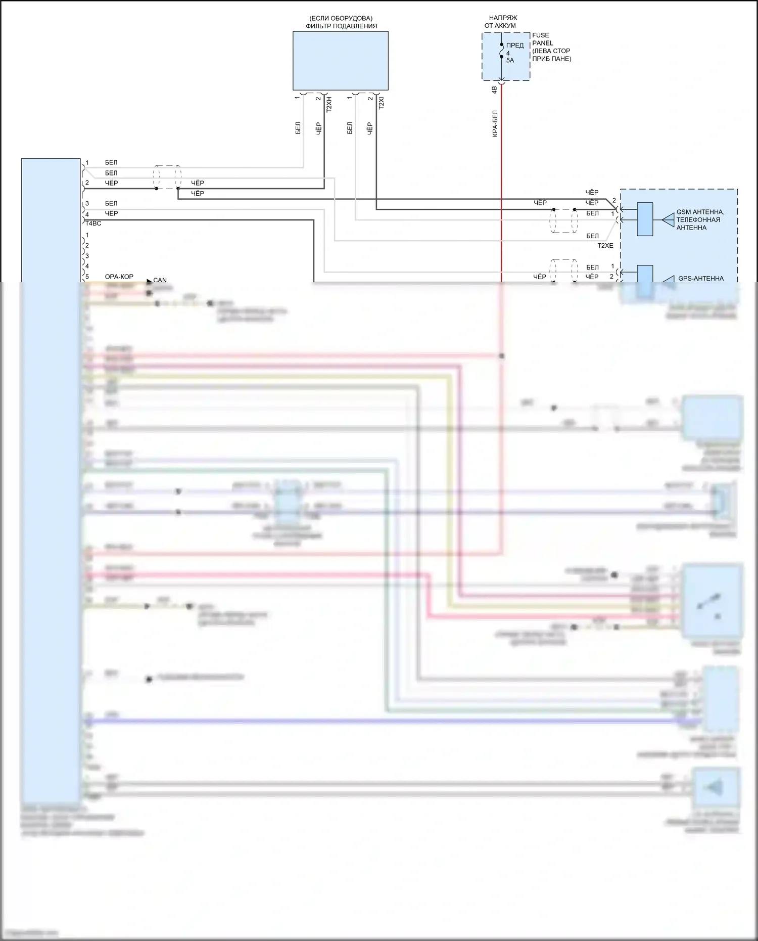 Passat Volkswagen B8 рестайлинг (2019-2024): Электросхема экстренного вызова 