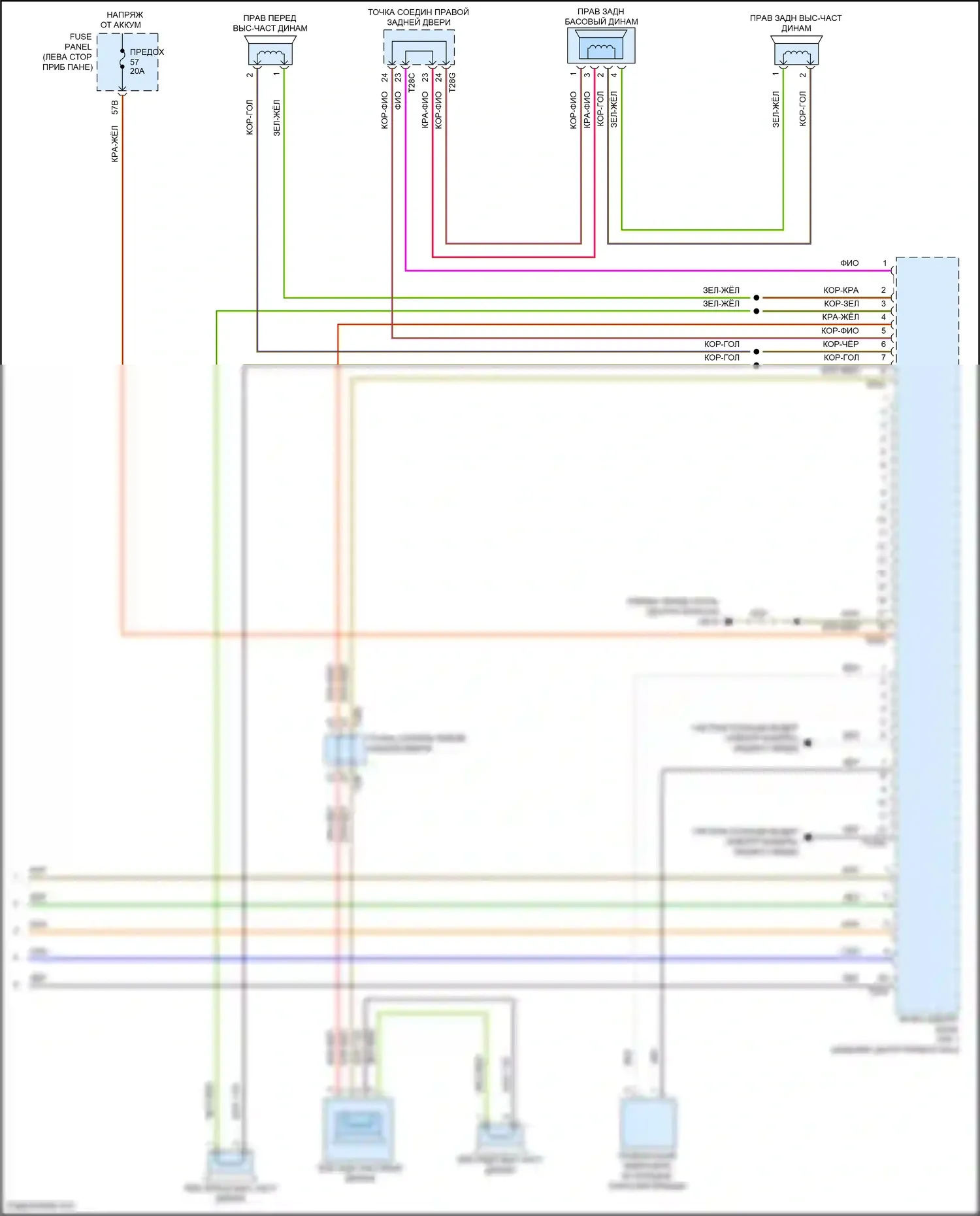 Passat Volkswagen B8 рестайлинг (2019-2024): Электросхема навигации, без усилителя (2 из 2) 
