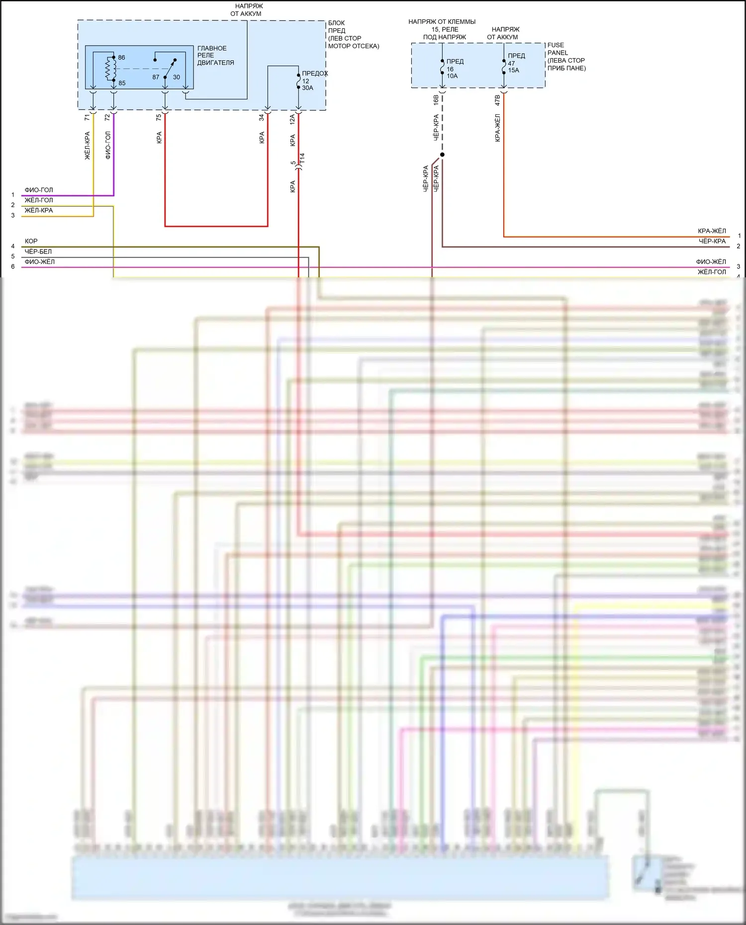 Passat Volkswagen B8 (2014-2020): Электросхема двигателя 1.8л турбо (3 из 6) 