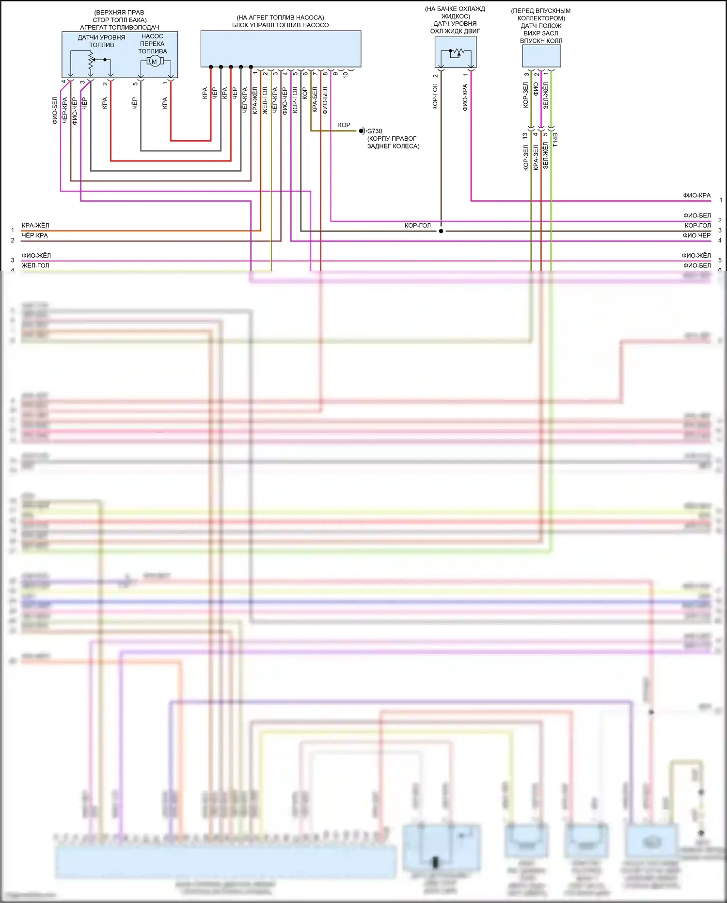 Passat Volkswagen B8 (2014-2020): Электросхема двигателя 1.8л турбо (5 из 6) 