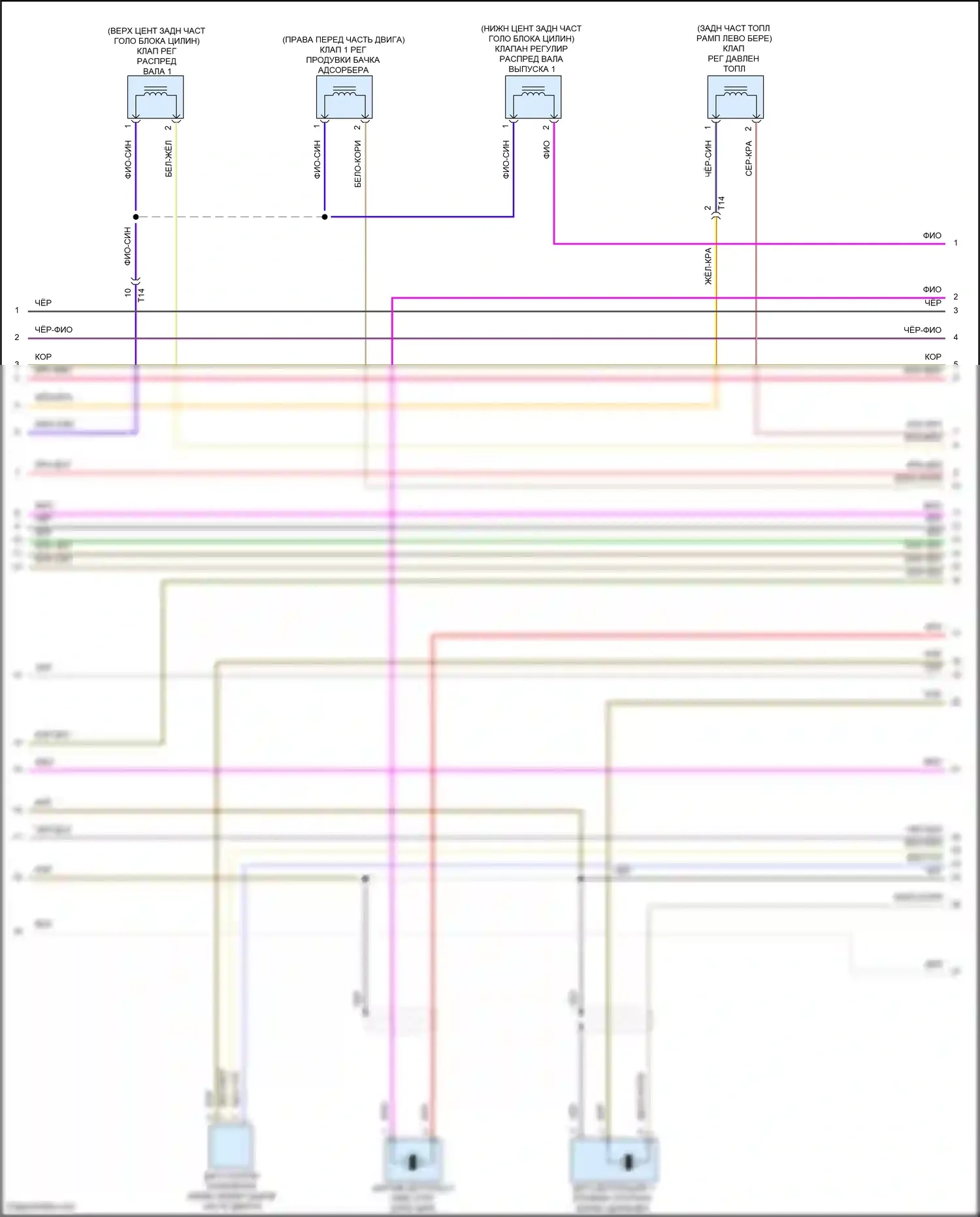 Passat Volkswagen B8 (2014-2020): Электросхема двигателя 3.6л (6 из 7) 