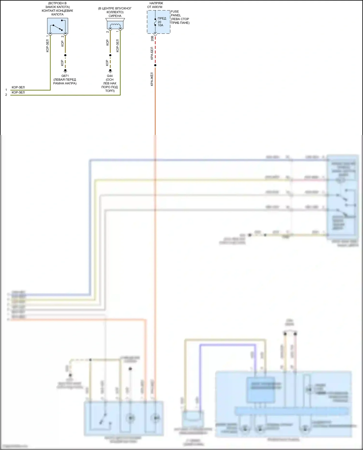 Passat Volkswagen B8 (2014-2020): Электросхема защиты от взлома (3 из 3) 