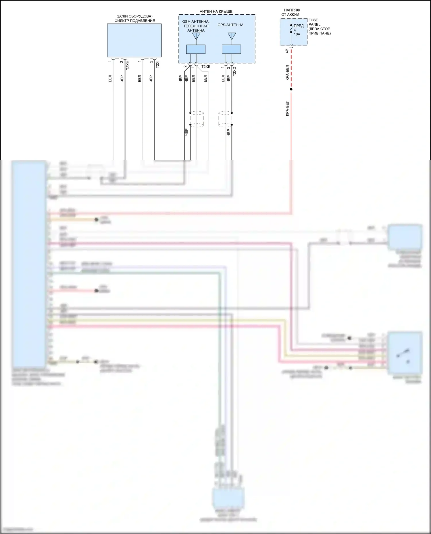 Passat Volkswagen B8 (2014-2020): Электросхема экстренного вызова 
