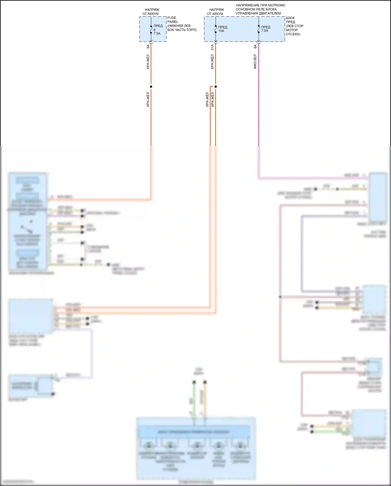 Taos Volkswagen I (2020-2024): Электросхема блокировки селектора 