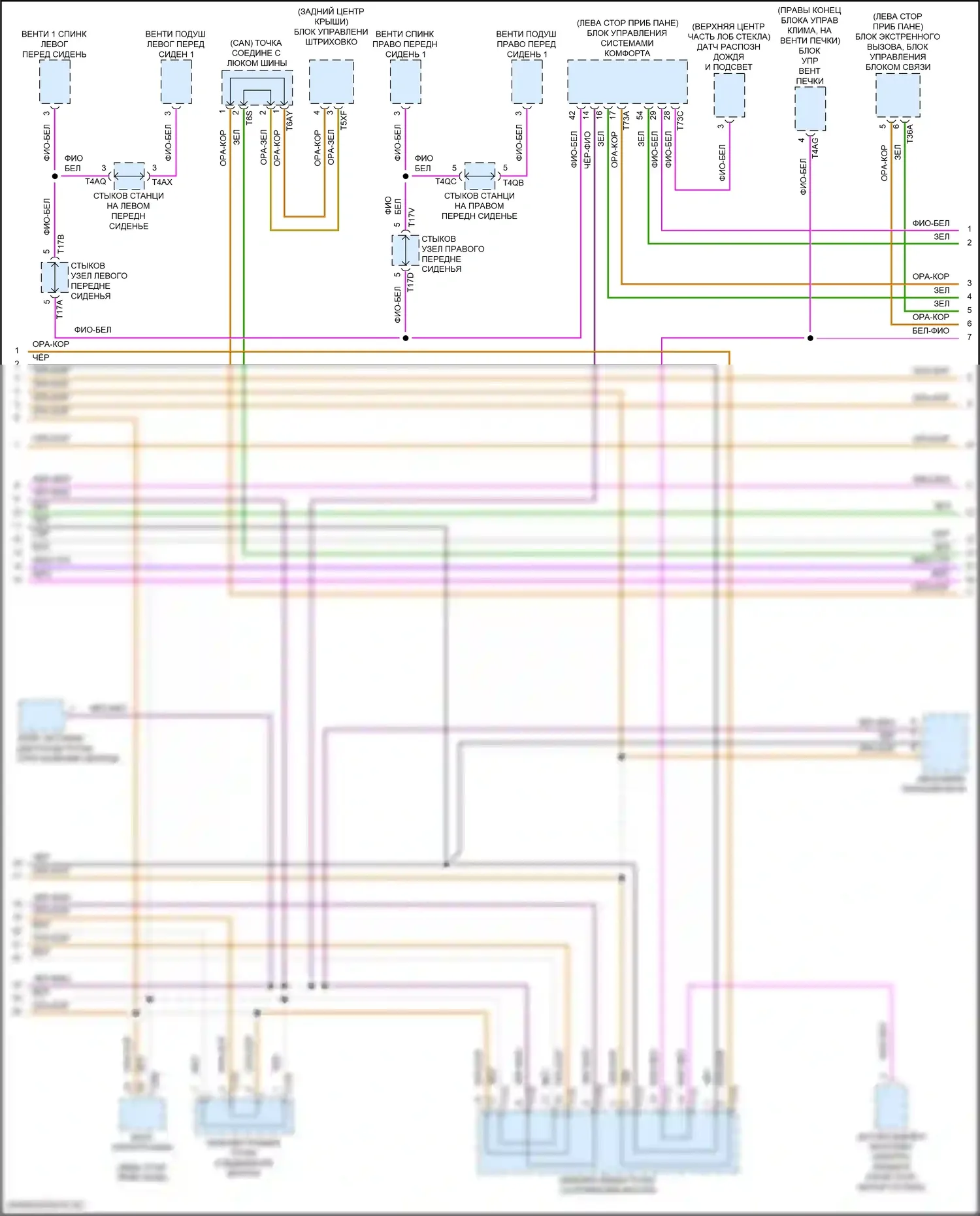 Taos Volkswagen I (2020-2024): Can шина электросхема (2 из 4) 