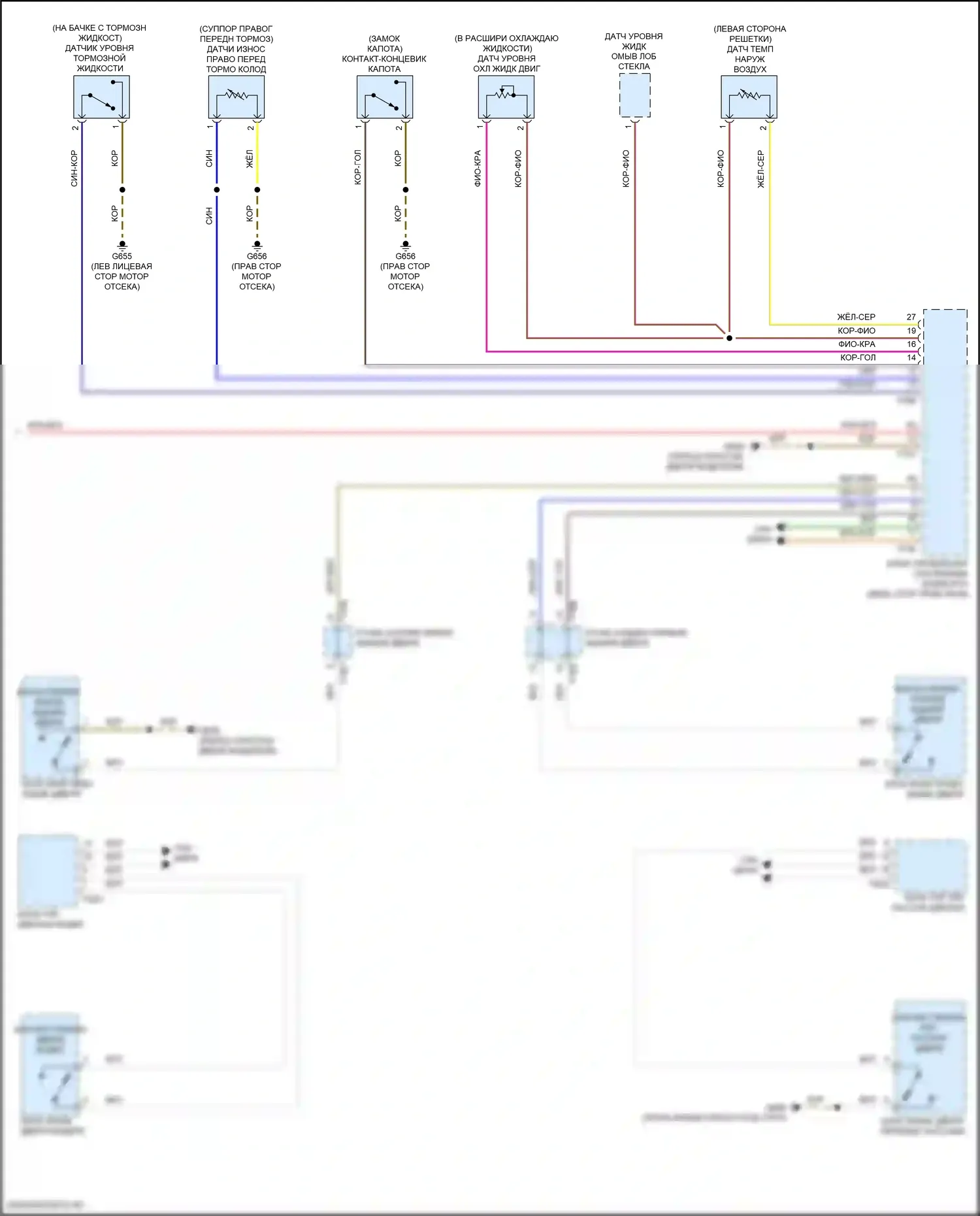 Taos Volkswagen I (2020-2024): Электросхема приборной панели (2 из 2) 