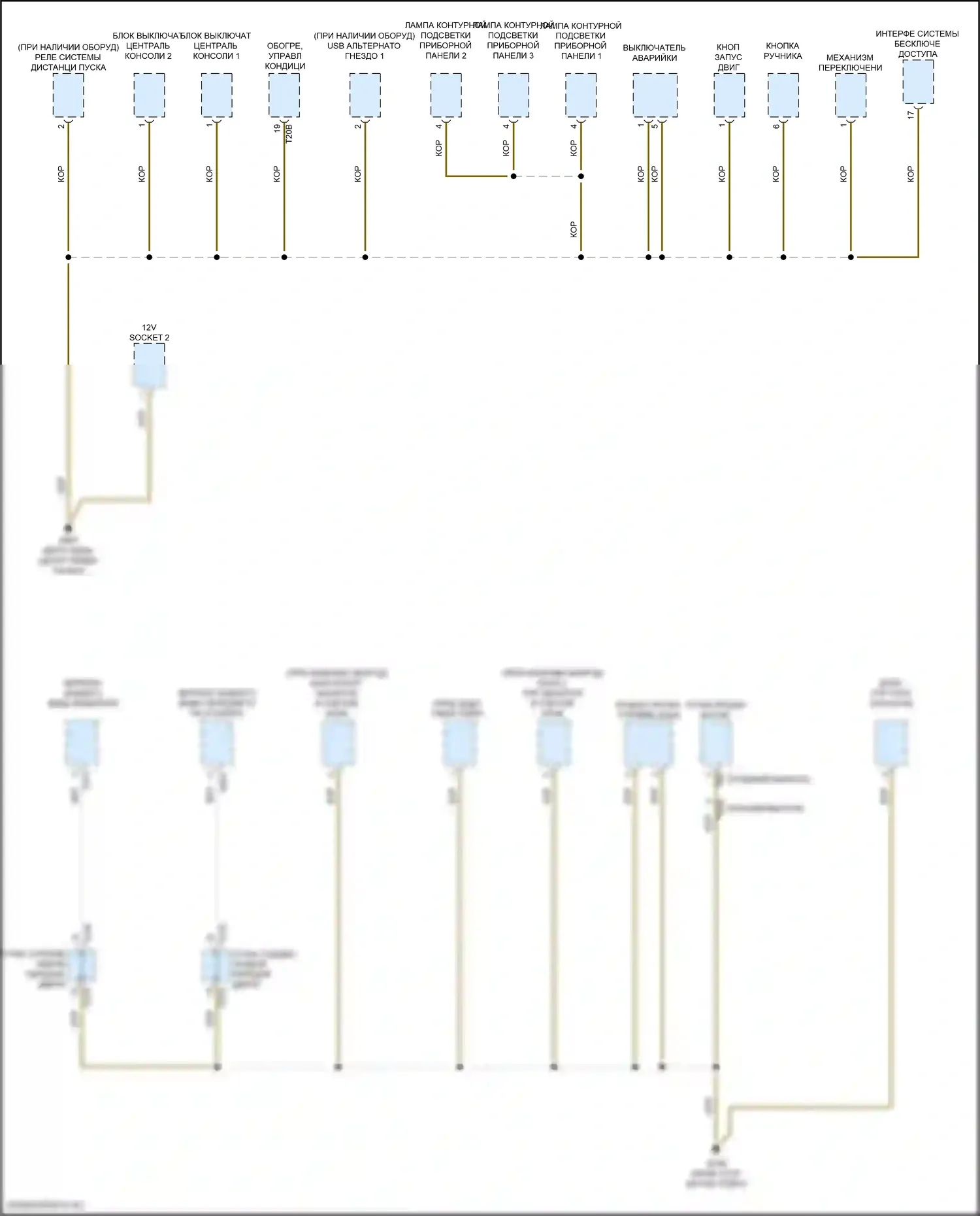 Taos Volkswagen I (2020-2024): Электросхема разводки массы (5 из 6) 