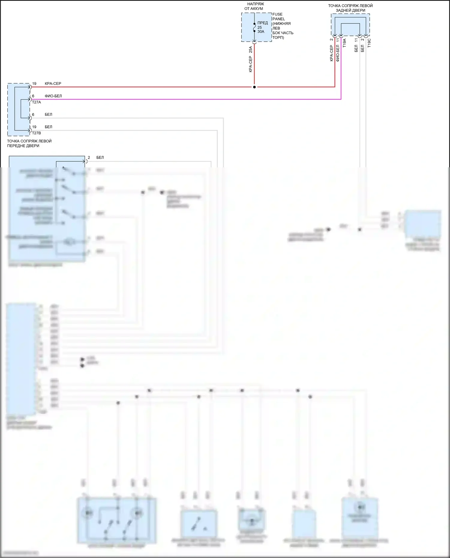 Taos Volkswagen I (2020-2024): Электросхема центрального замка (1 из 4) 