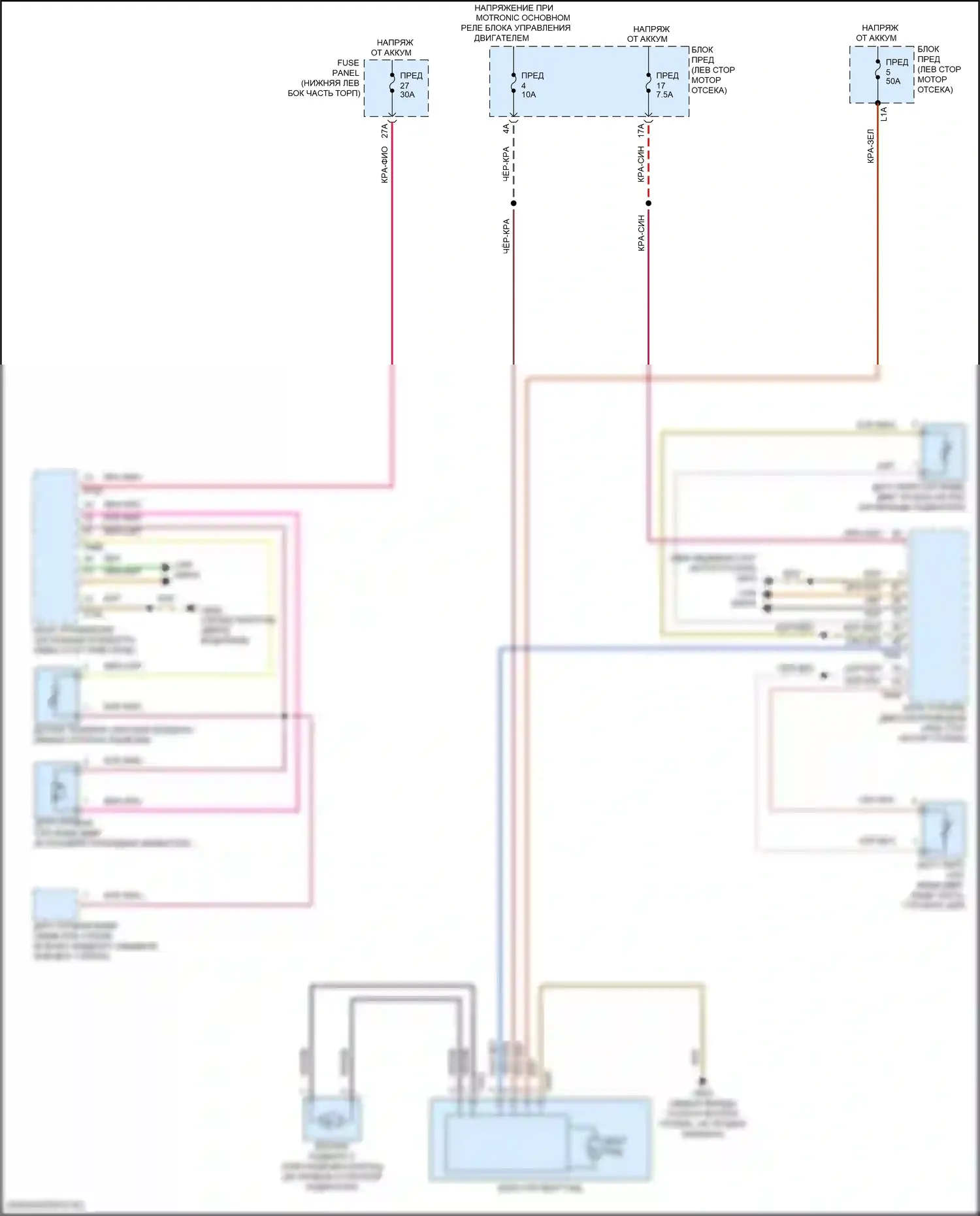 Taos Volkswagen I (2020-2024): Электросхема вентилятора охлаждения 