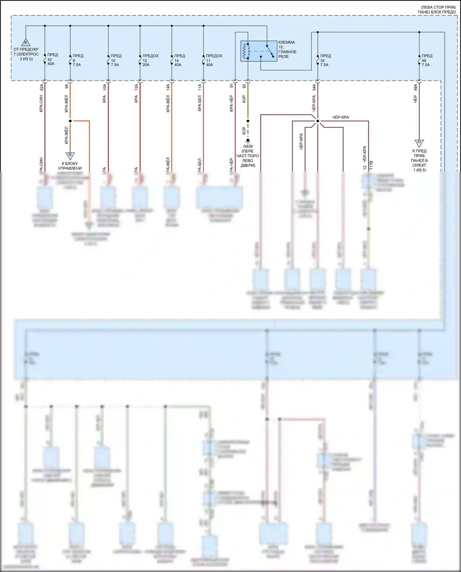 Teramont X Volkswagen I рестайлинг (2021-2024): Электросхема блока предохранителей реле (4 из 5) 