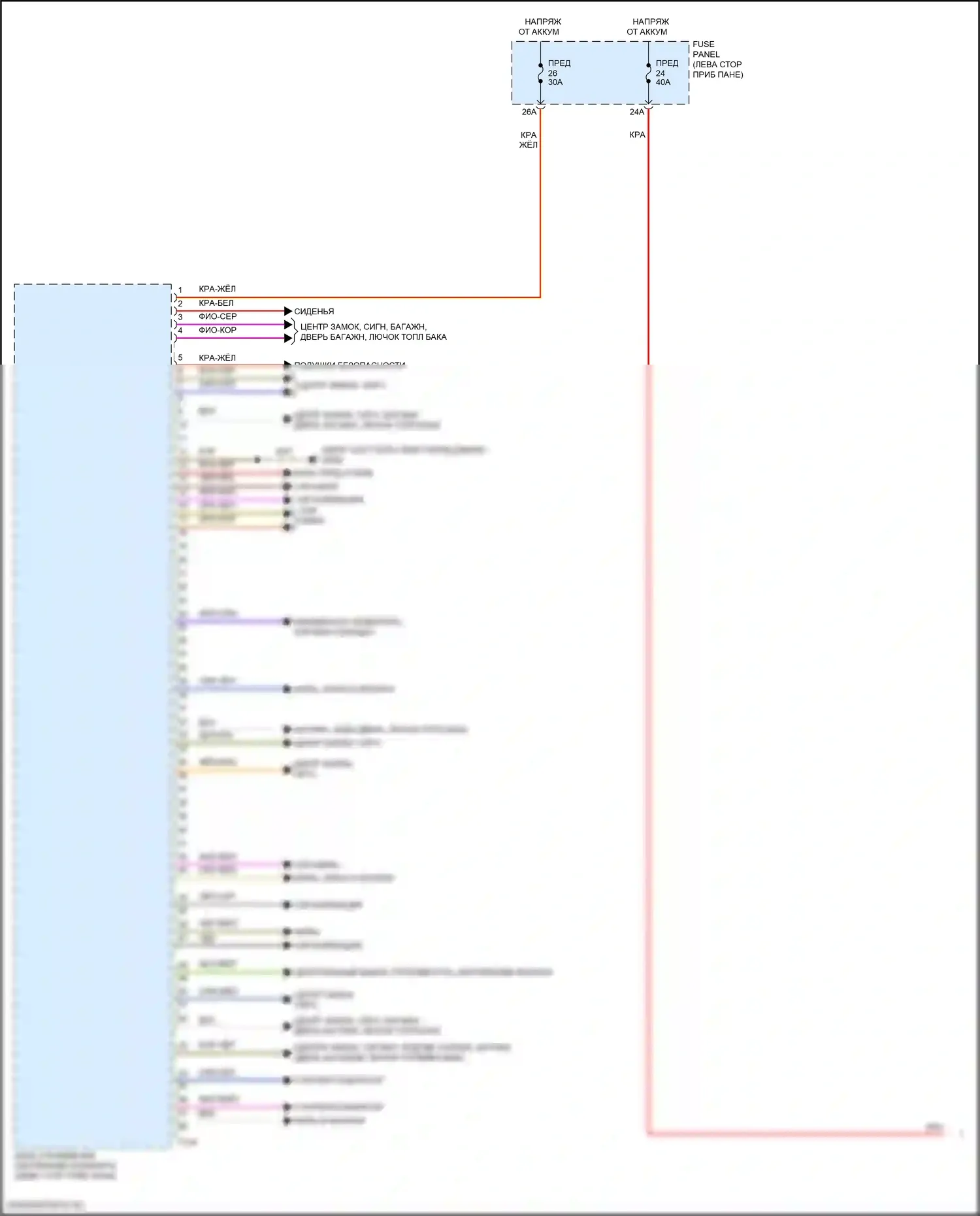 Teramont X Volkswagen I рестайлинг (2021-2024): Электросхема блока управления системами комфорта (1 из 2) 
