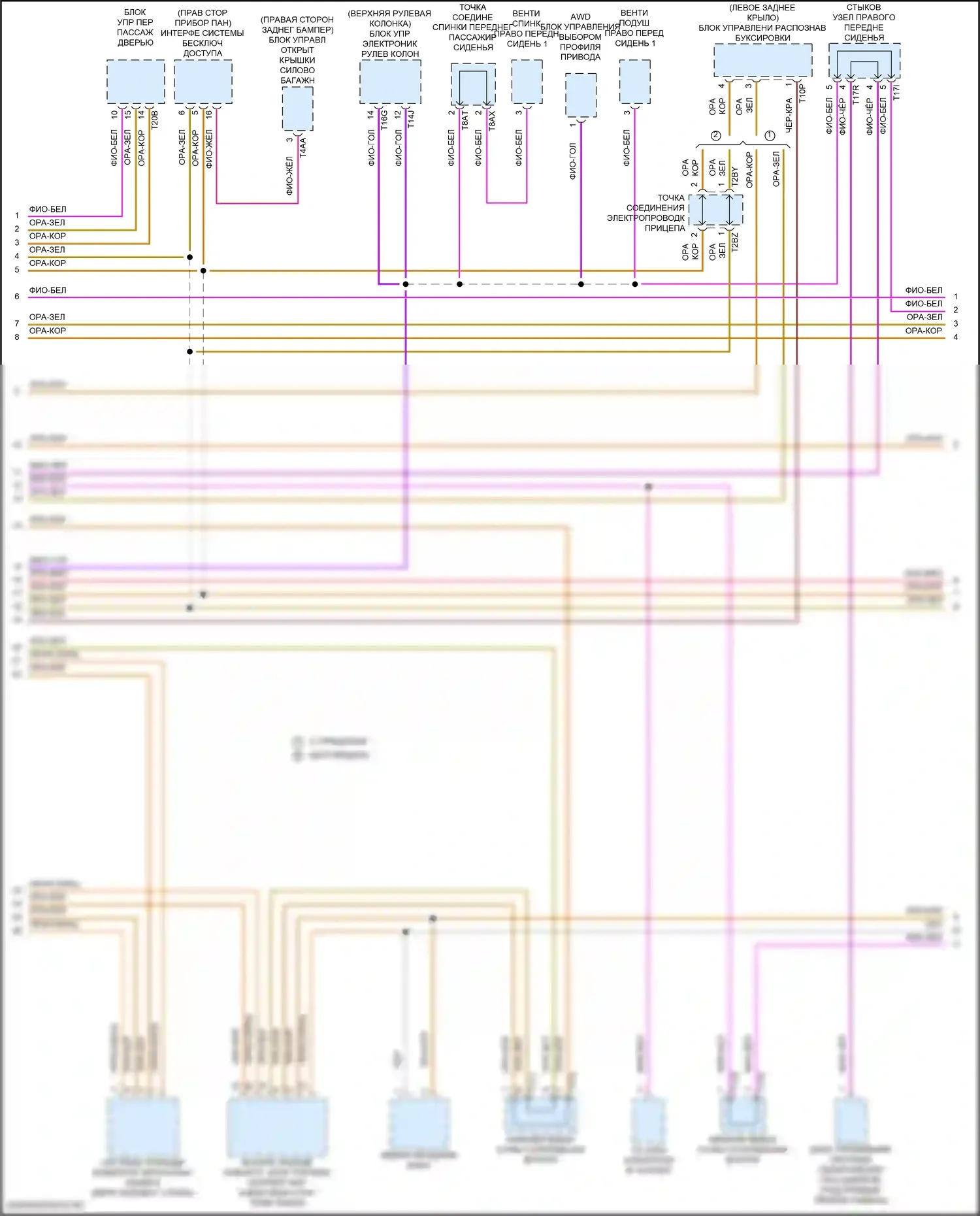 Teramont X Volkswagen I рестайлинг (2021-2024): Can шина электросхема (4 из 5) 