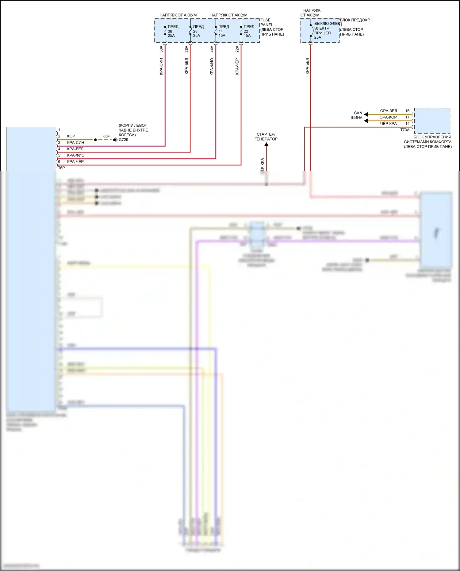 Teramont X Volkswagen I рестайлинг (2021-2024): Электросхема буксировки прицепа 