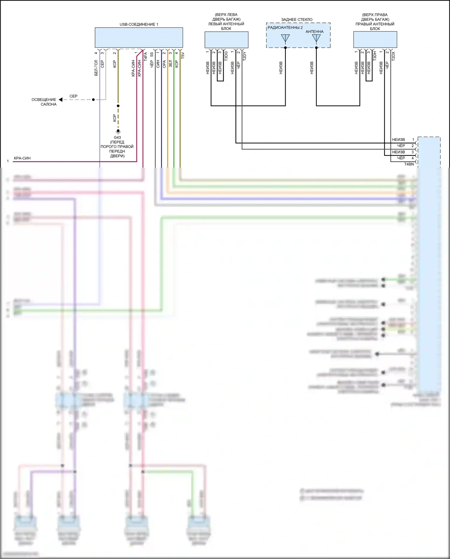 Teramont X Volkswagen I рестайлинг (2021-2024): Электросхема навигации, без усилителя (2 из 2) 
