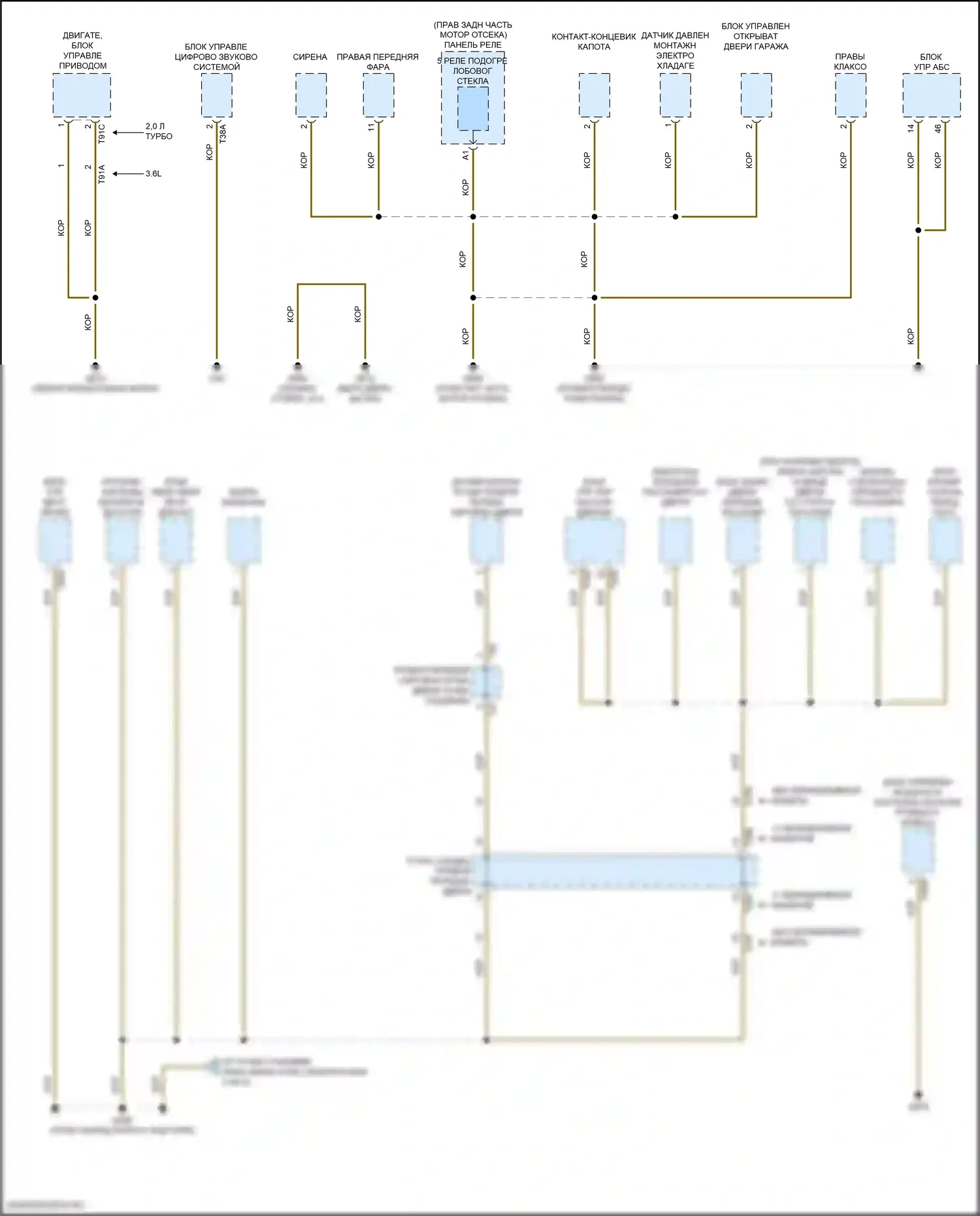 Teramont X Volkswagen I рестайлинг (2021-2024): Электросхема точек подключения масс (3 из 5) 