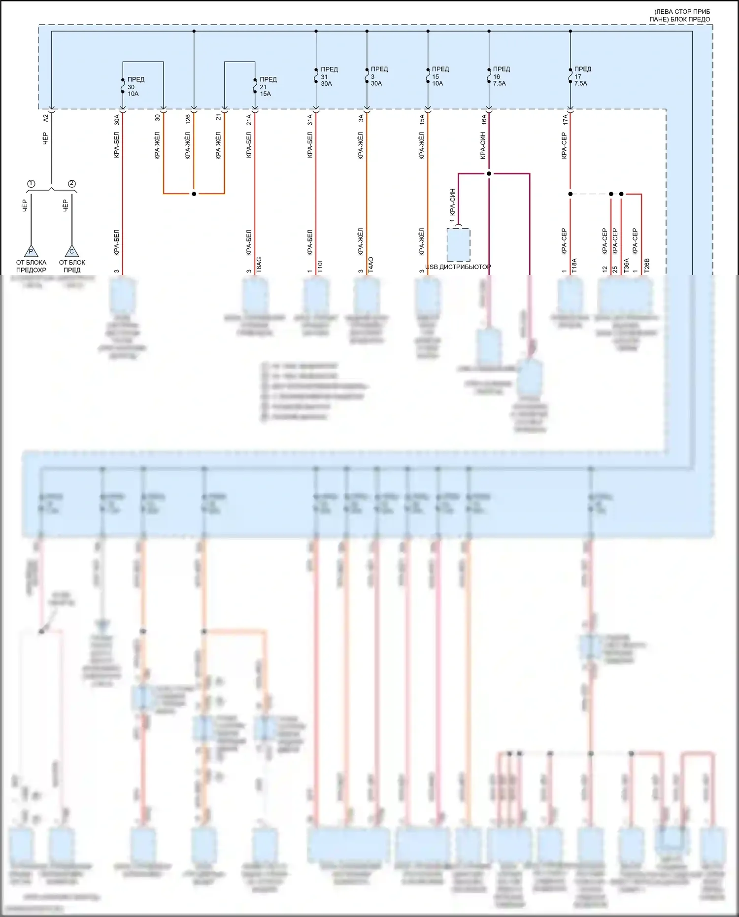 Teramont Volkswagen I рестайлинг (2021-2024): Электросхема блока предохранителей реле (5 из 5) 