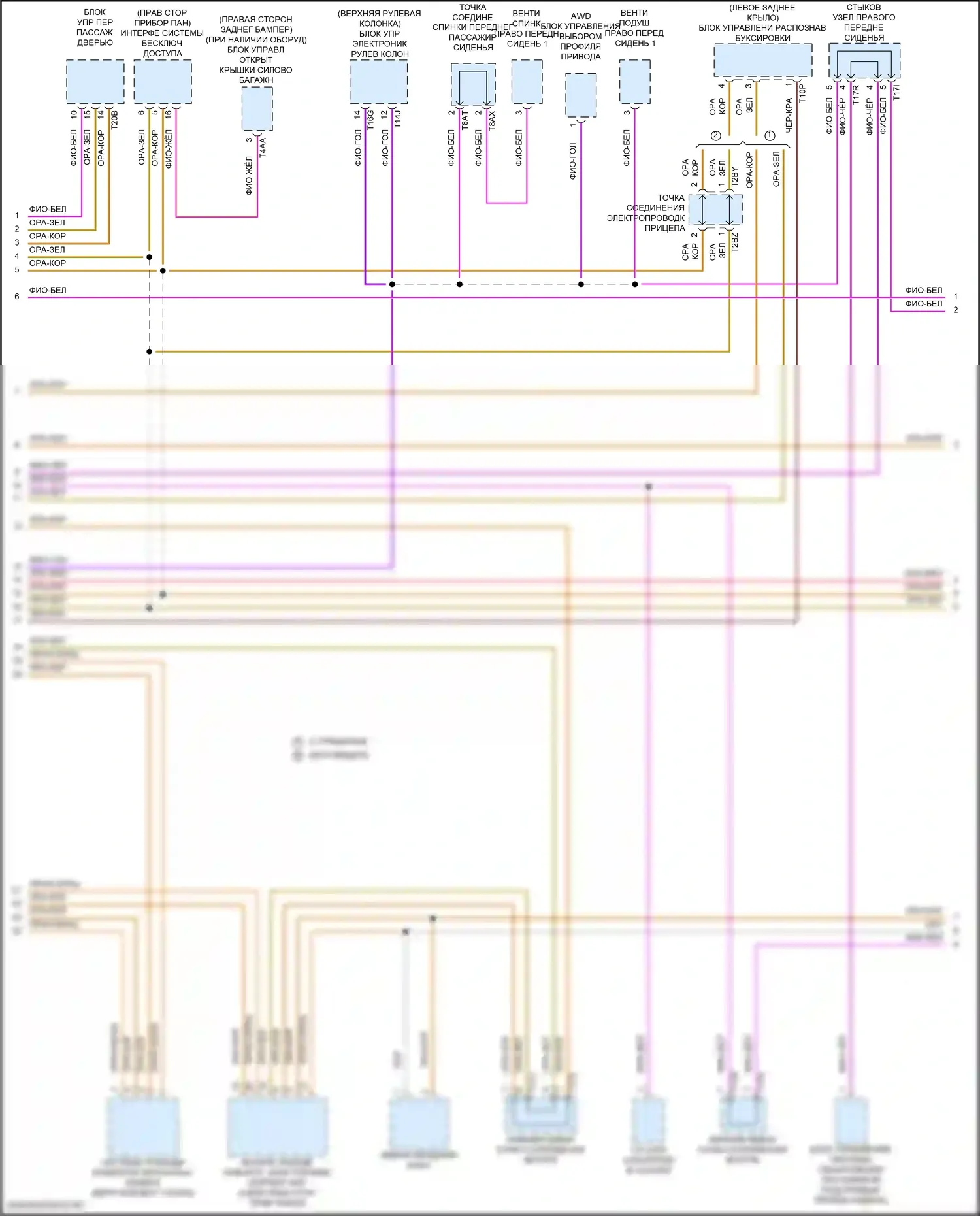 Teramont Volkswagen I рестайлинг (2021-2024): Can шина электросхема (4 из 5) 
