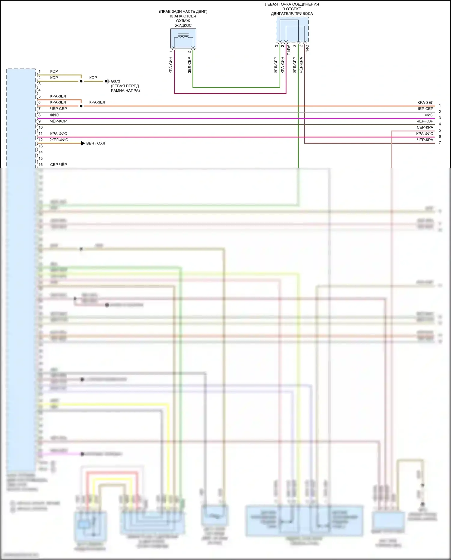 Teramont Volkswagen I рестайлинг (2021-2024): Электросхема двигателя 2.0л турбо (1 из 8) 