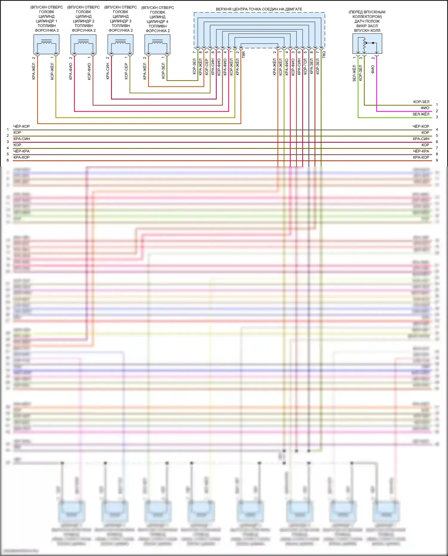 Teramont Volkswagen I рестайлинг (2021-2024): Электросхема двигателя 2.0л турбо (5 из 8) 