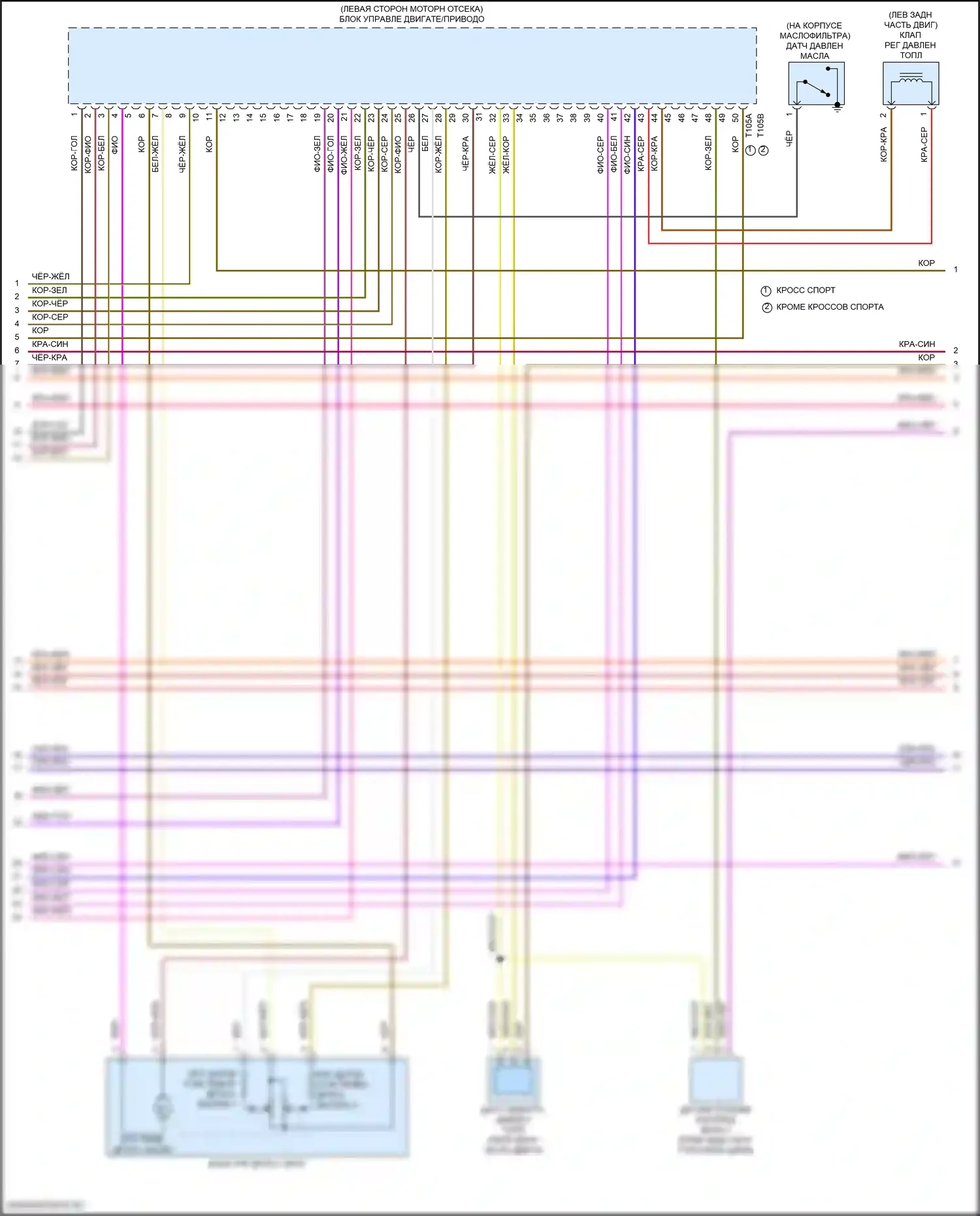 Teramont Volkswagen I рестайлинг (2021-2024): Электросхема двигателя 3.6л (6 из 7) 