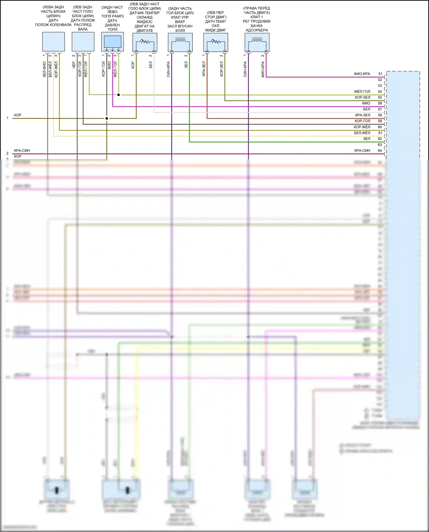 Teramont Volkswagen I рестайлинг (2021-2024): Электросхема двигателя 3.6л (7 из 7) 