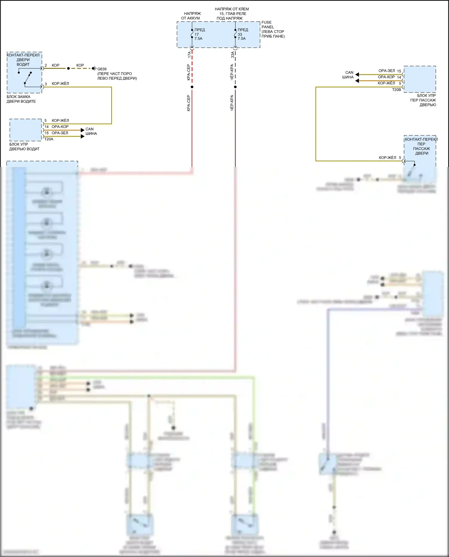 Teramont Volkswagen I рестайлинг (2021-2024): Электросхема утора 