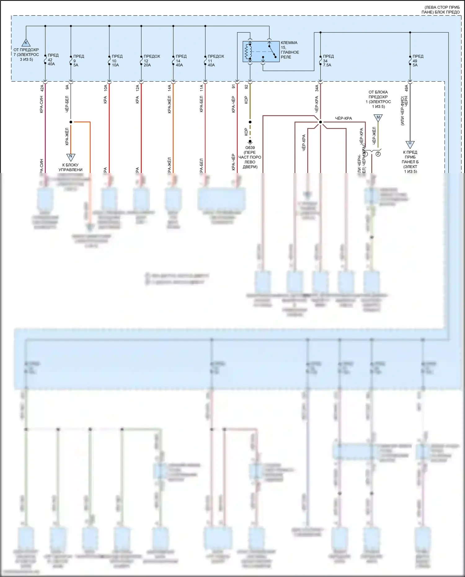 Teramont Volkswagen I (2017-2021): Электросхема блока предохранителей реле (4 из 5) 